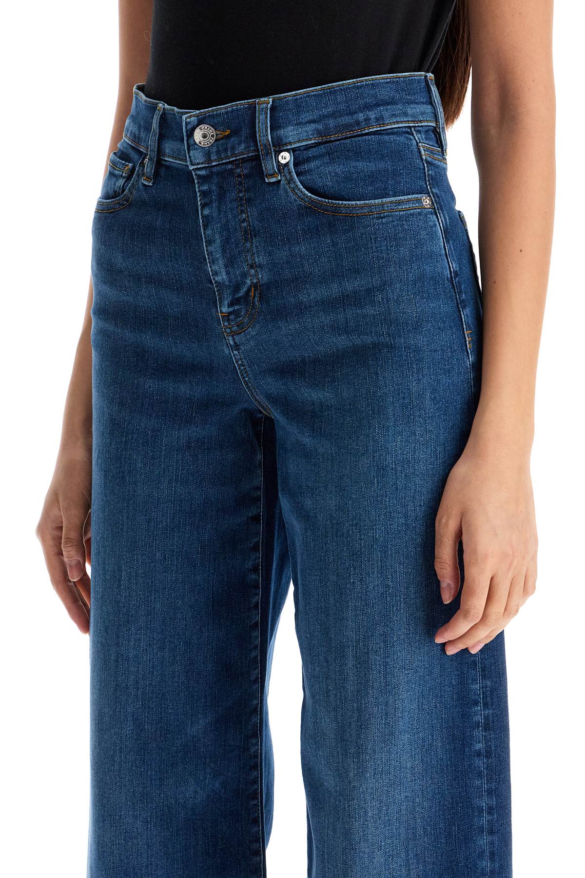 FRAME 'Le Slim Palazzo' Cropped Wide Leg Jeans image 3