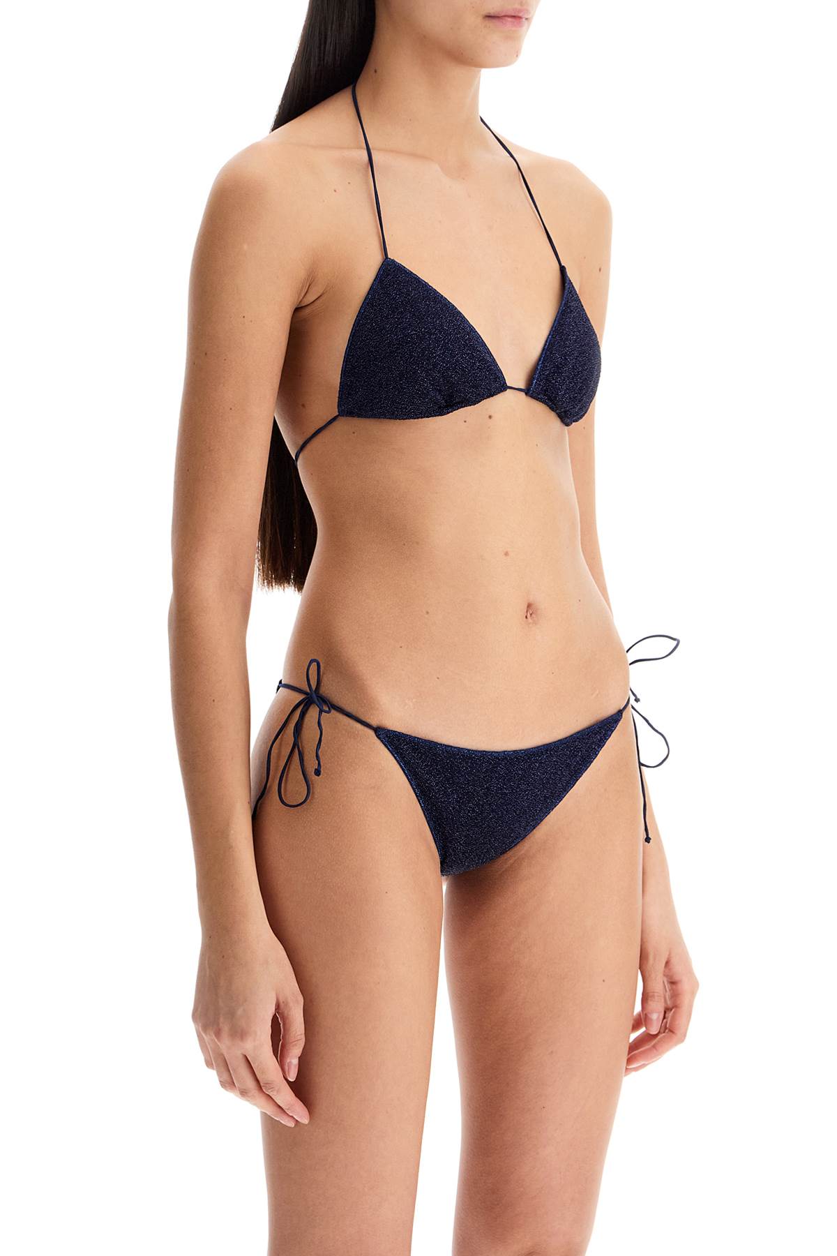 Oséree Lumière Triangle Bikini Set: Adjustable Lycra Lurex Swimsuit image 1