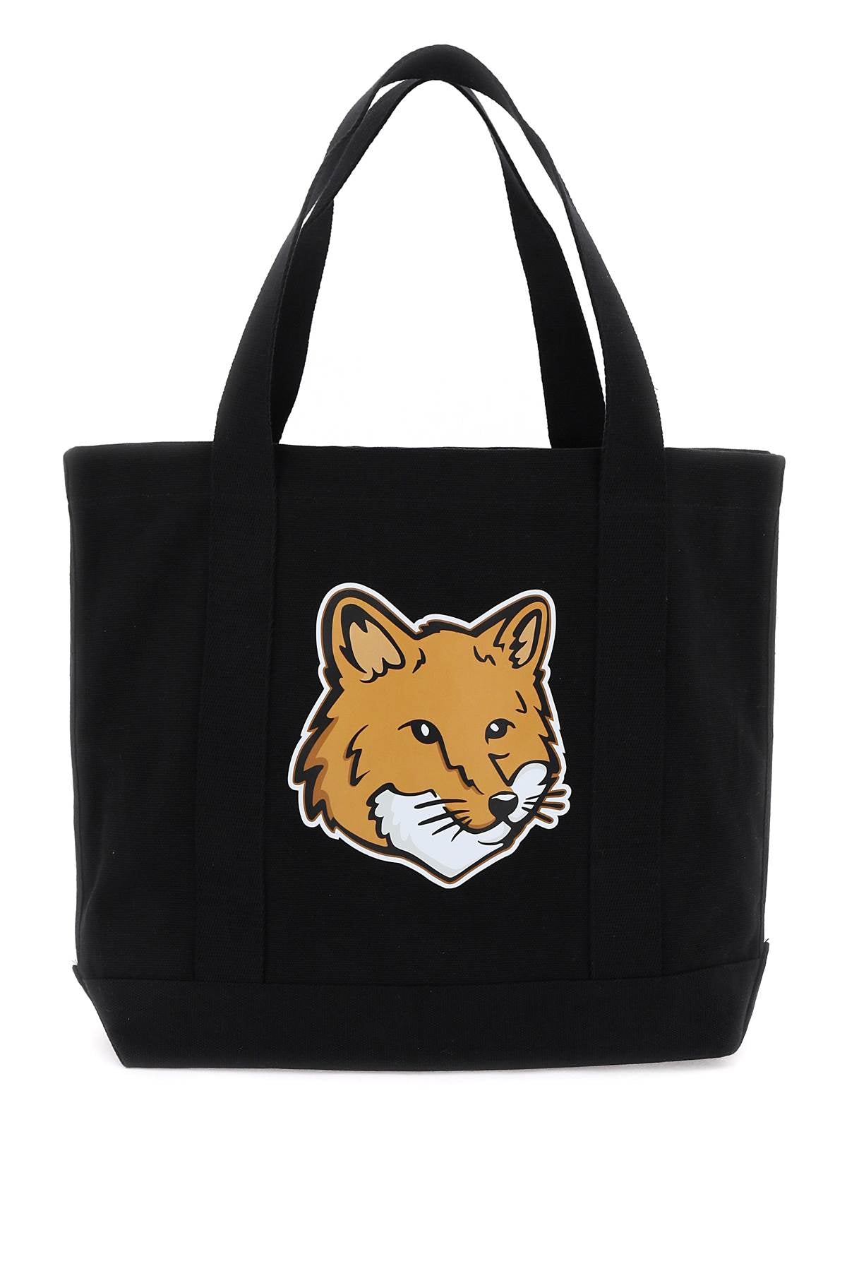 Maison Kitsune Fox Head Canvas Tote Bag image 0