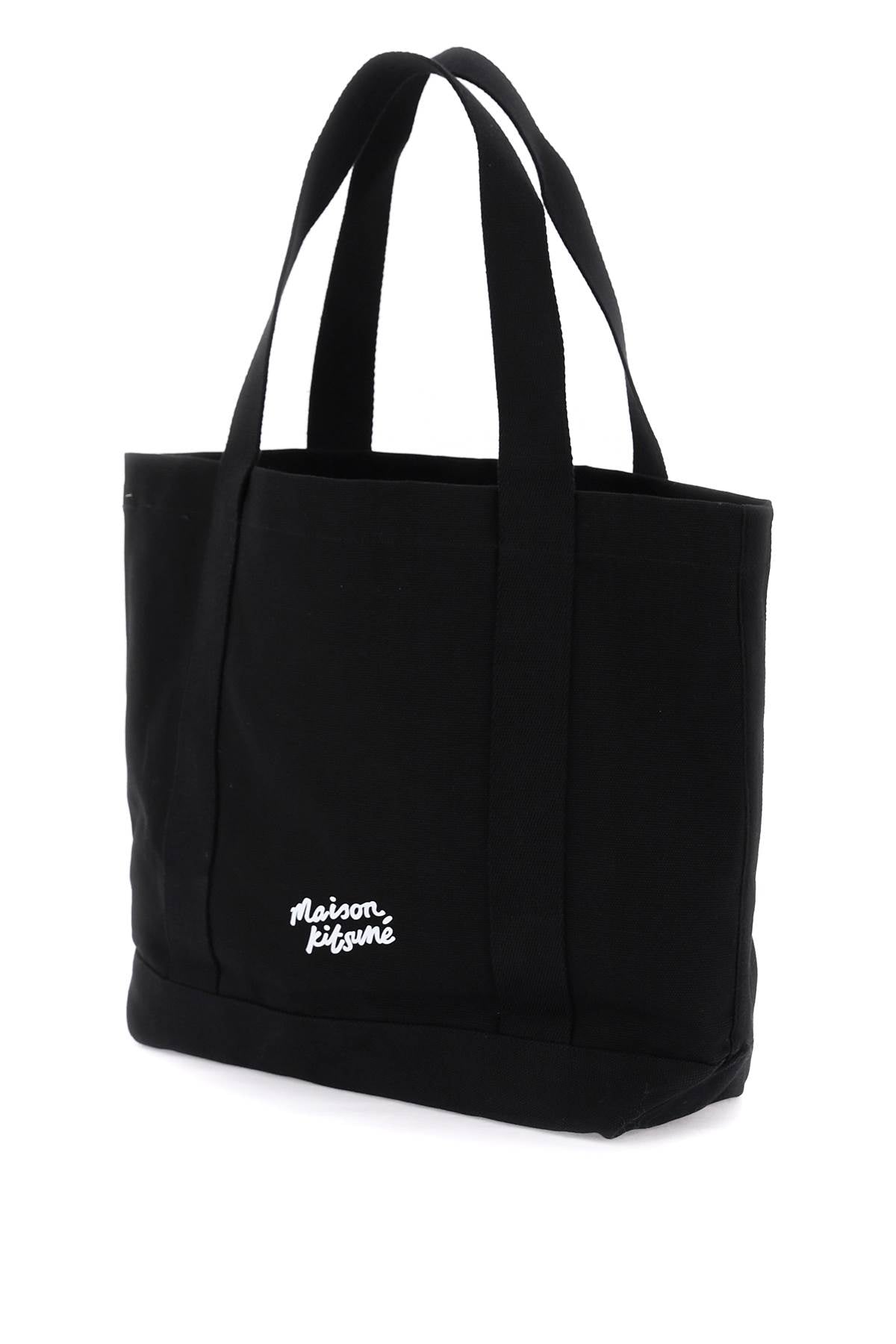 Maison Kitsune Fox Head Canvas Tote Bag image 1