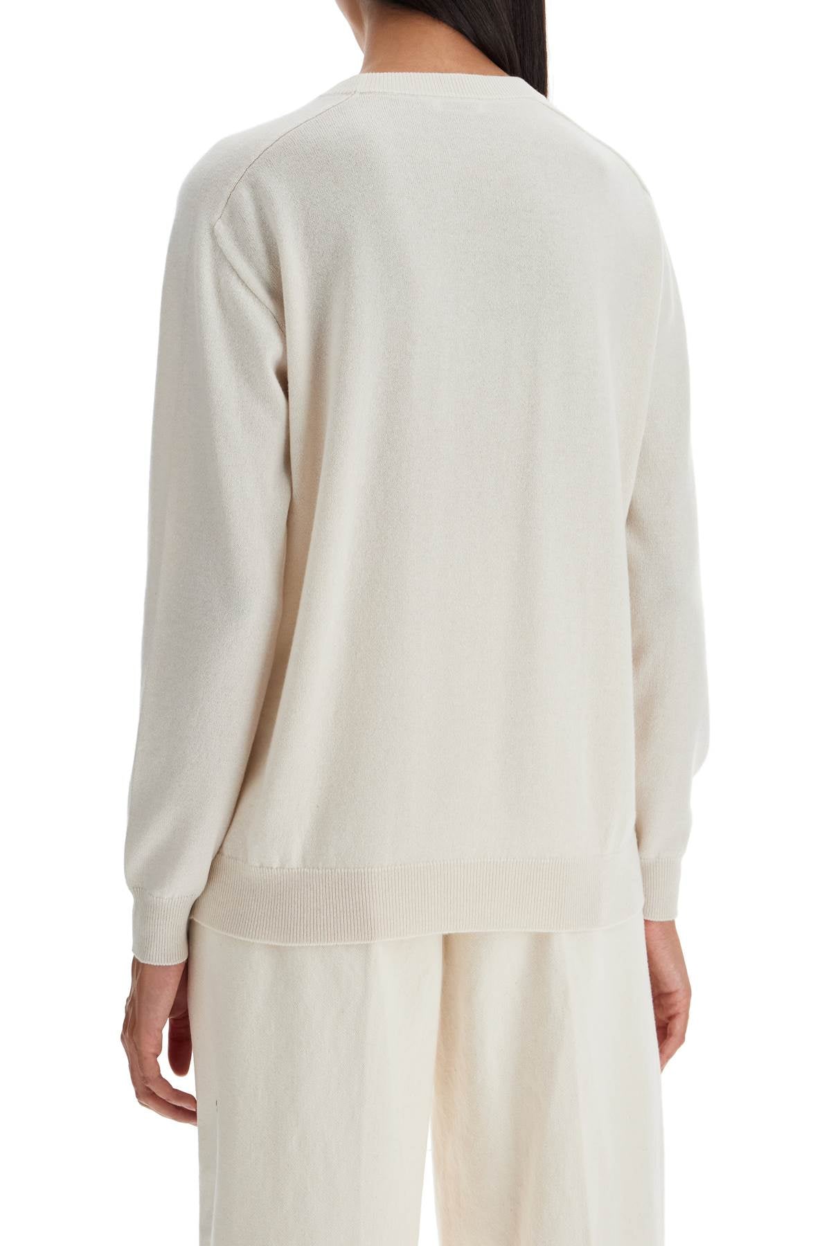 Brunello Cucinelli Cashmere Crewneck Pullover with Monile Embroidery image 2