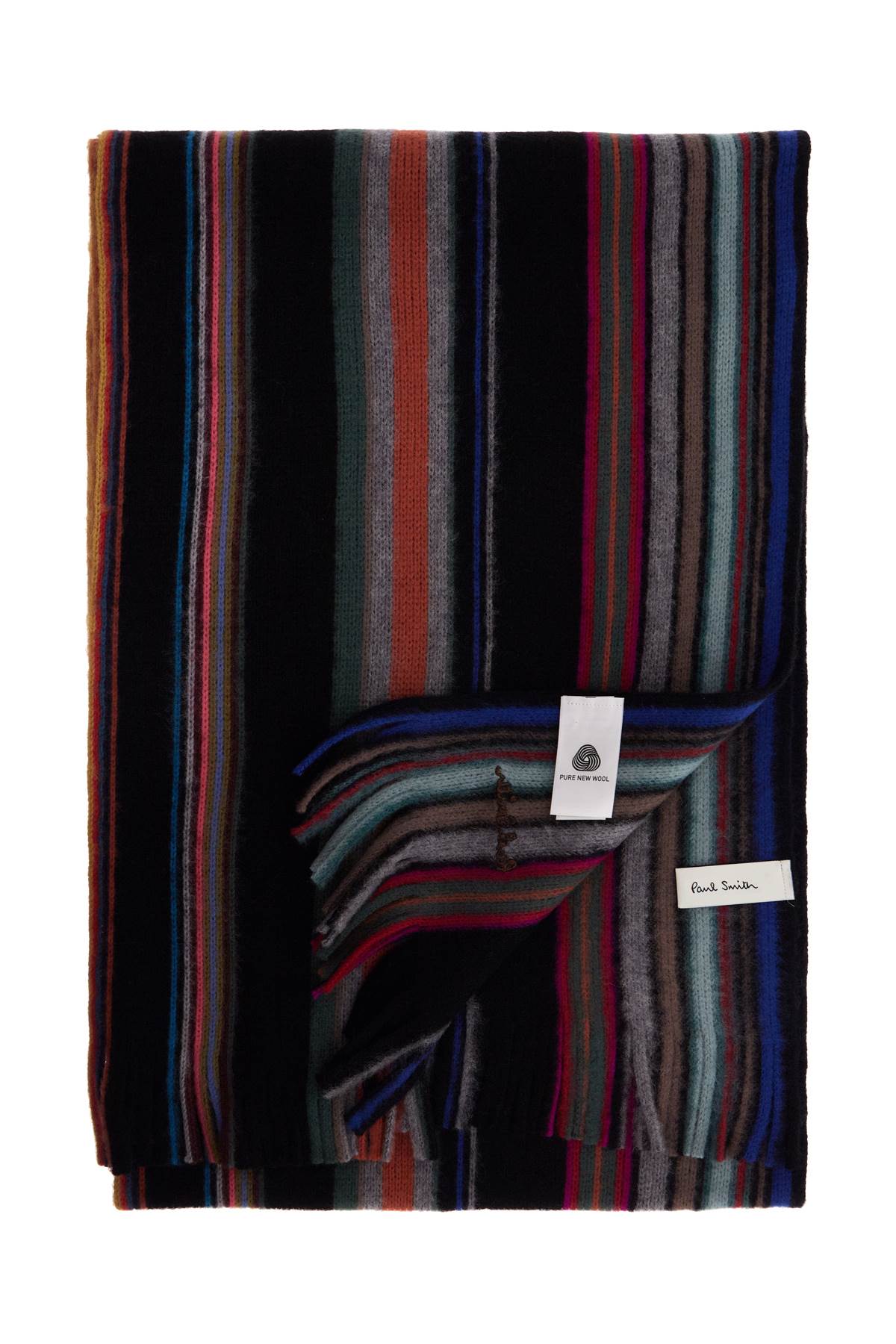 Paul Smith Multicolored Striped Wool Scarf image 1