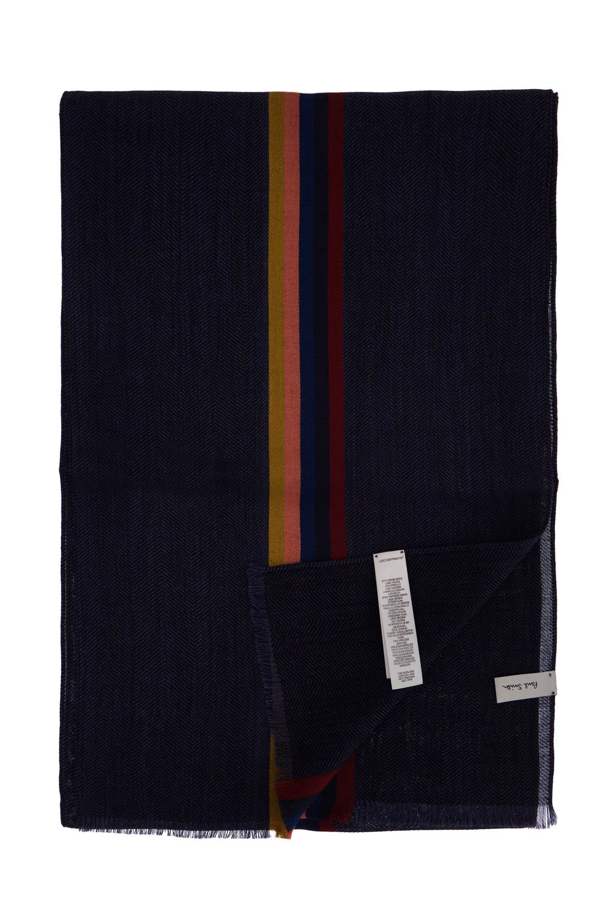 Paul Smith Signature Stripe Virgin Wool Checked Scarf image 1