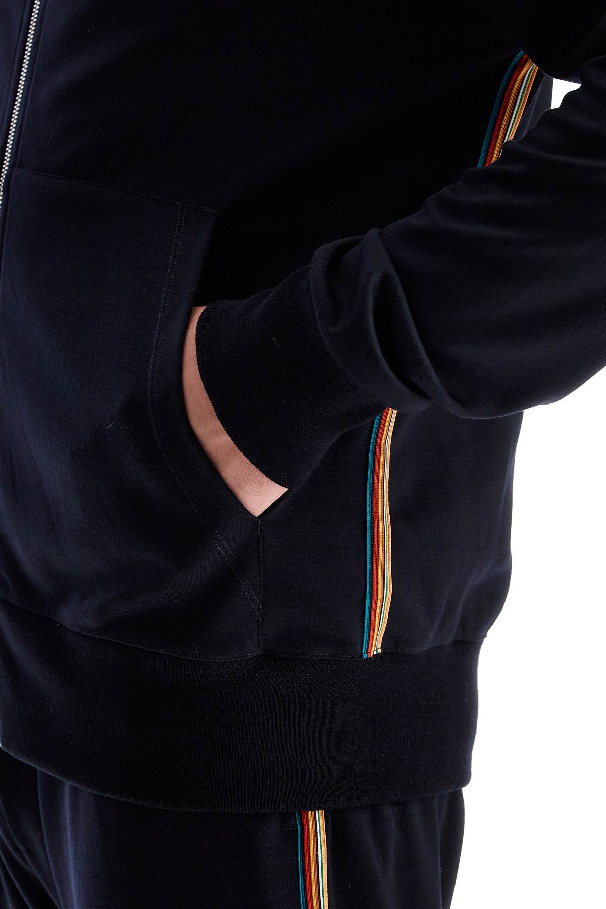 Paul Smith wool jersey zip-up sweatshirt with image 3