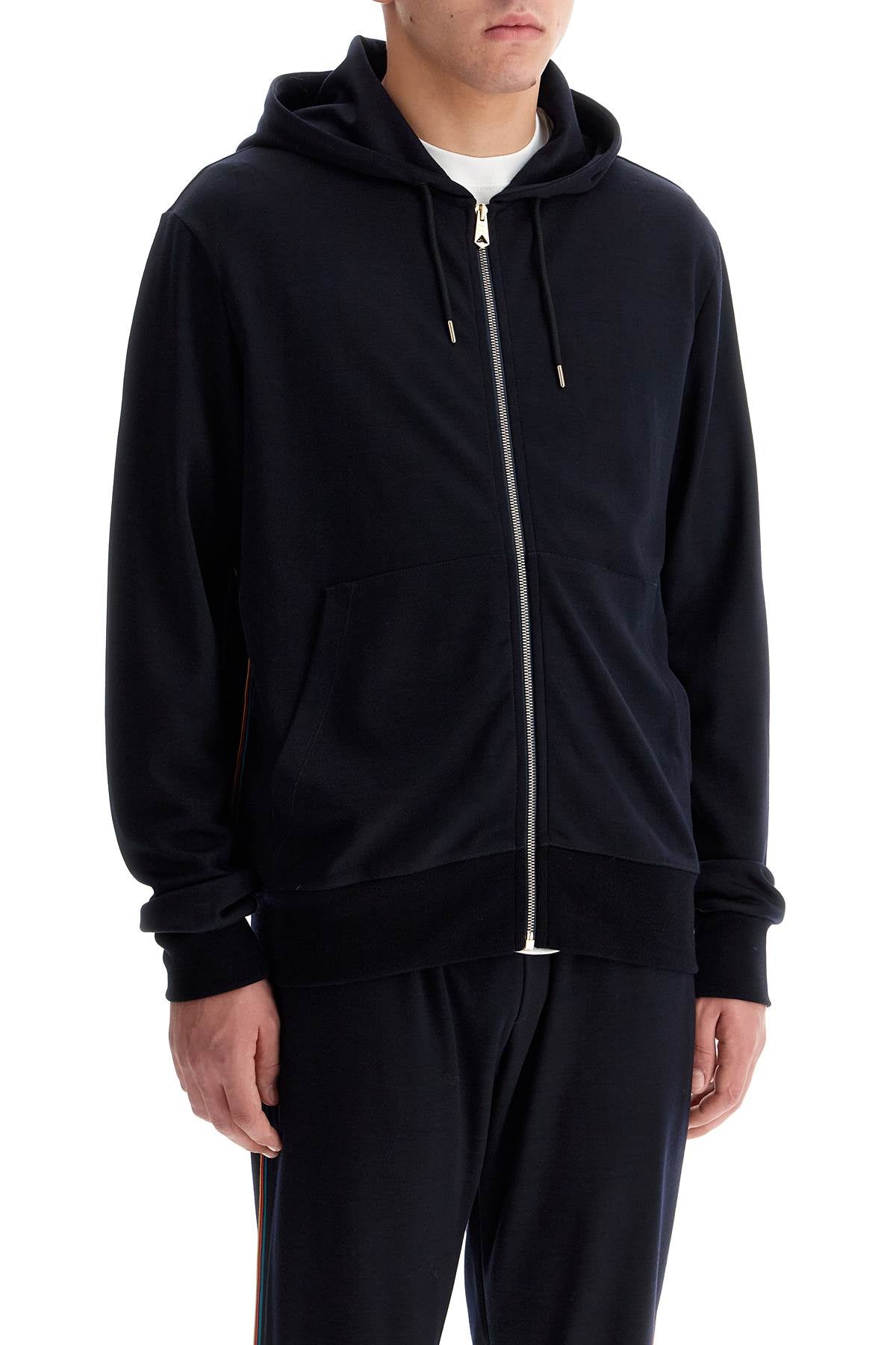 Paul Smith wool jersey zip-up sweatshirt with image 1