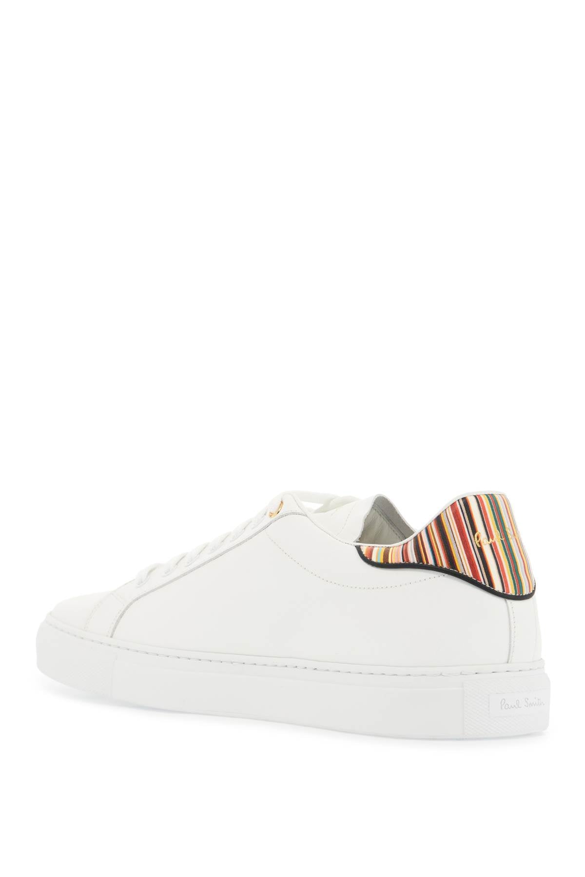 Paul Smith Beck Leather Sneakers with Multicolor Stripe image 2