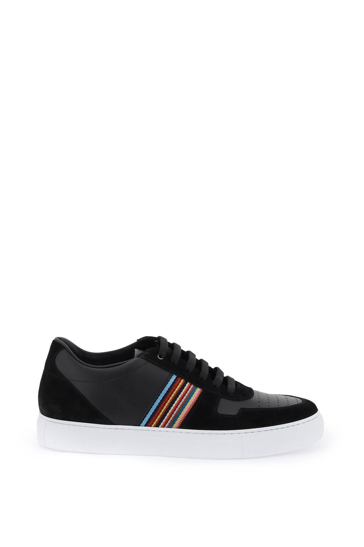 Paul Smith Fermi Leather Sneakers with Signature Stripe image 0