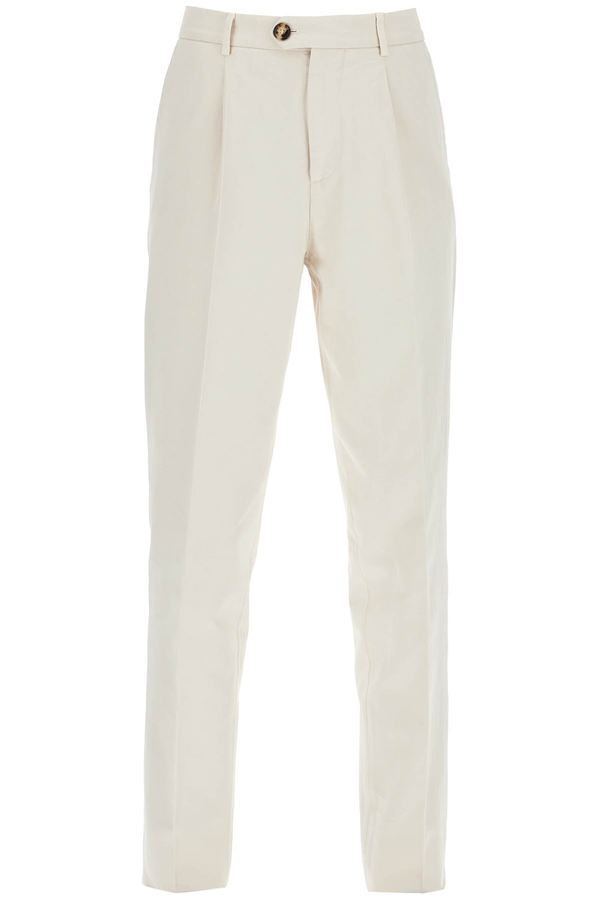 Brunello Cucinelli leisure fit gabardine trousers image 0