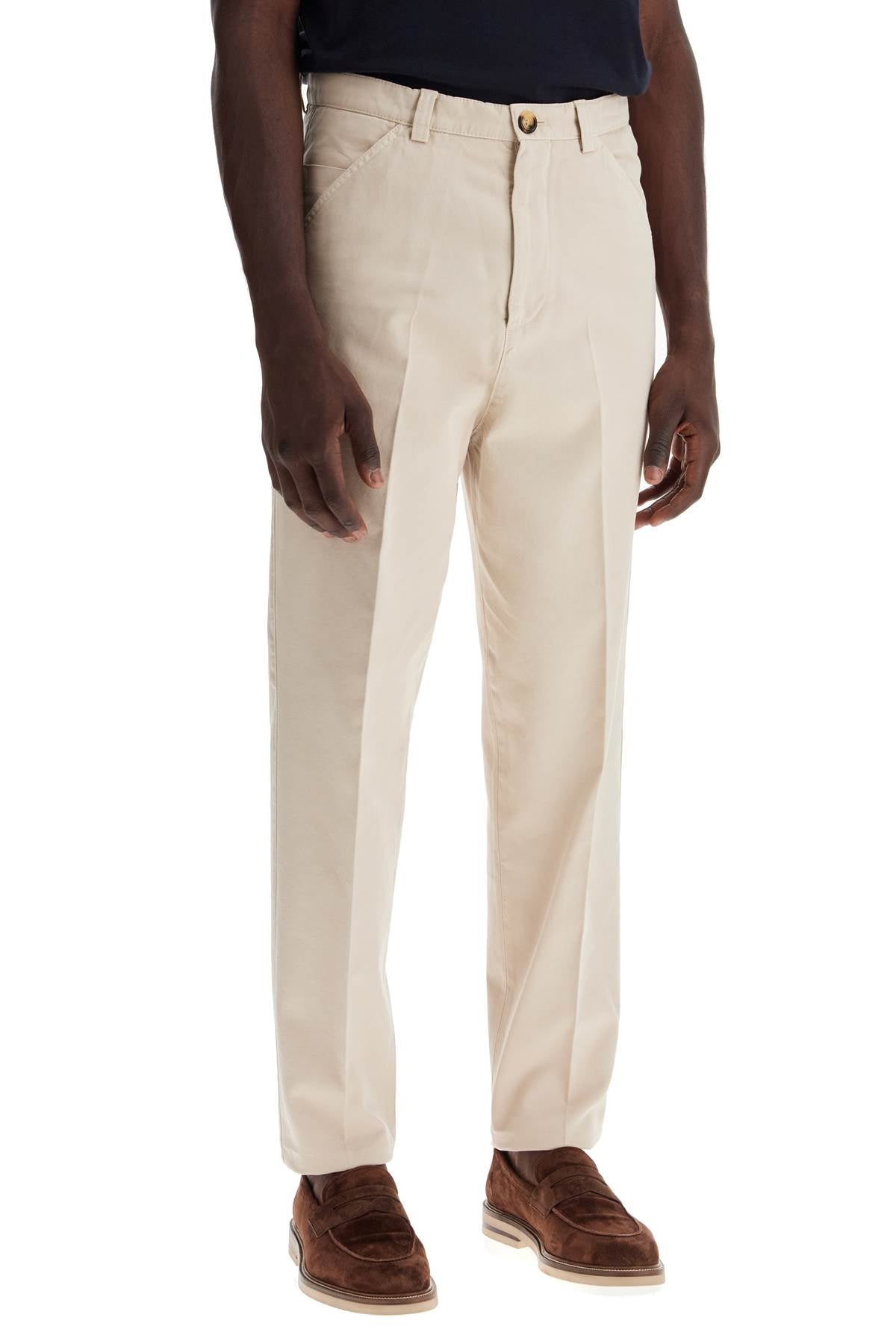 Brunello Cucinelli Slim-Fit Garment-Dyed Twill Gabardine Trousers image 1