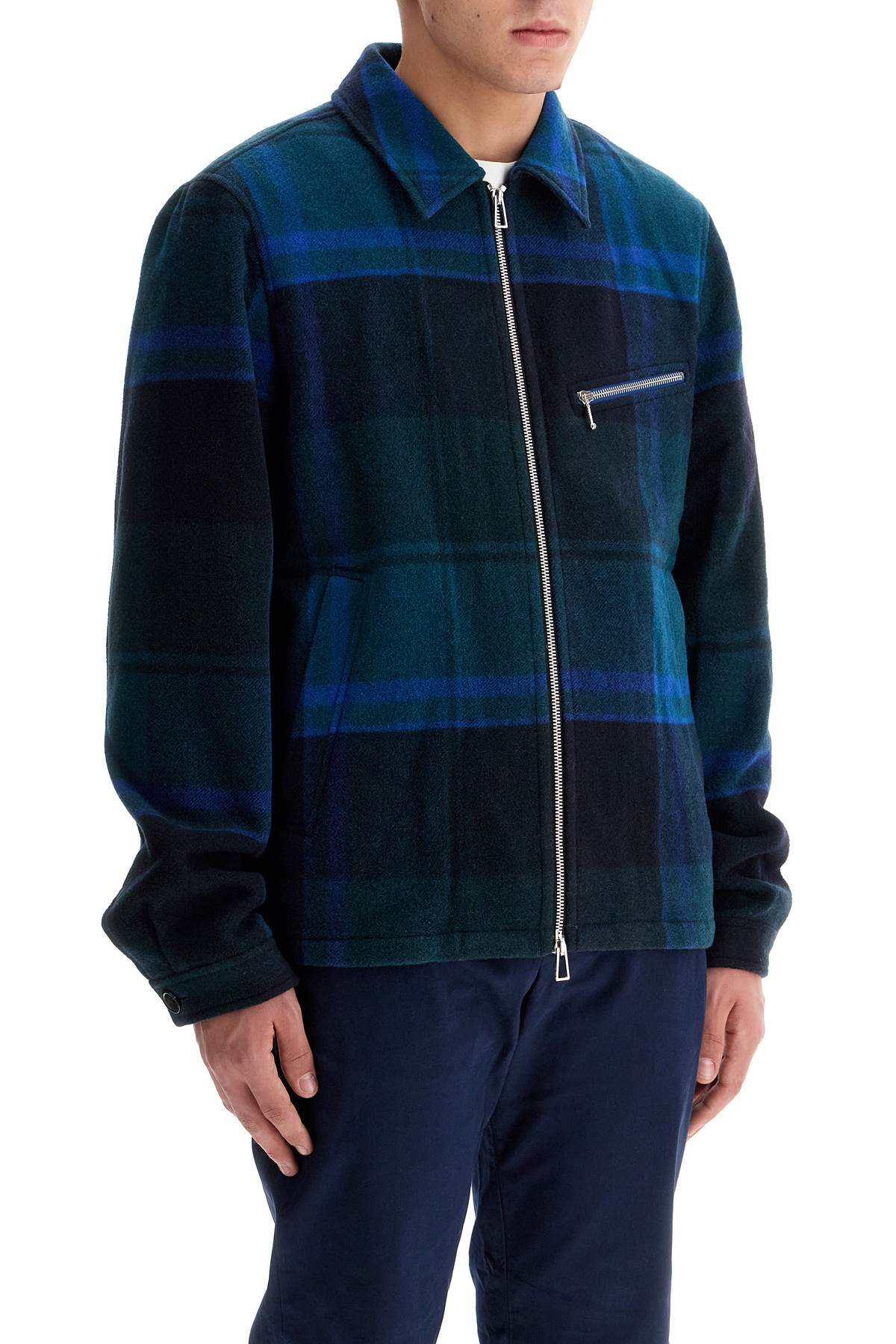 PS Paul Smith Men's Harrington Checkered Wool Jacket image 1