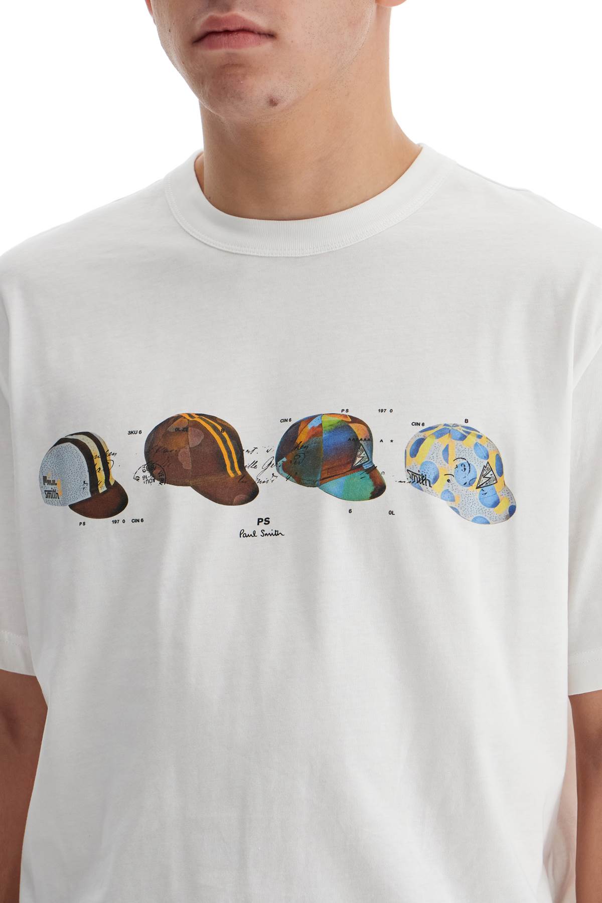 PS Paul Smith 'Cycling Caps' Print T-Shirt image 3