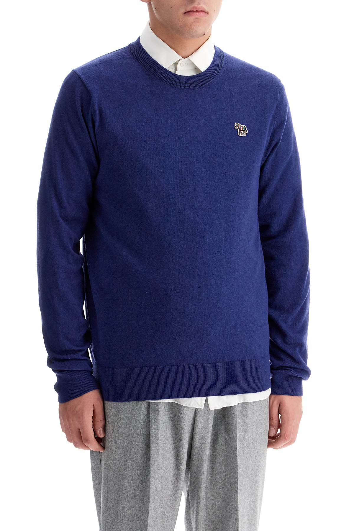 PS Paul Smith Zebra Logo Cotton & Wool Blend Pullover Sweater image 1