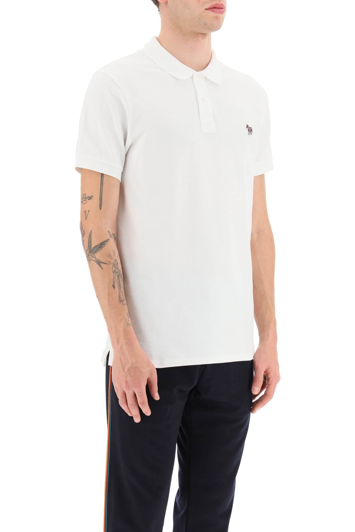 Paul Smith Organic Cotton Slim Fit Polo Shirt with Zebra Logo image 1