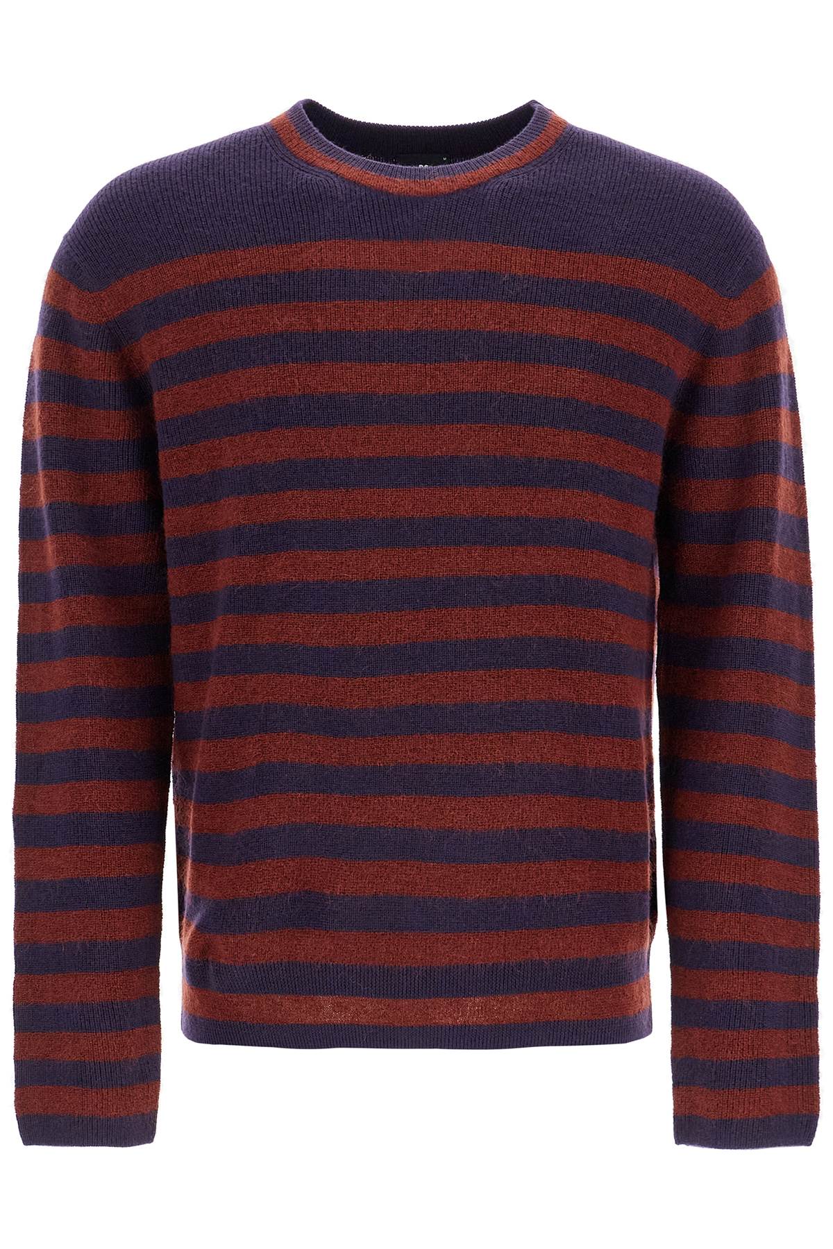 PS Paul Smith Striped Wool & Mohair Blend Crew Neck Pullover image 0