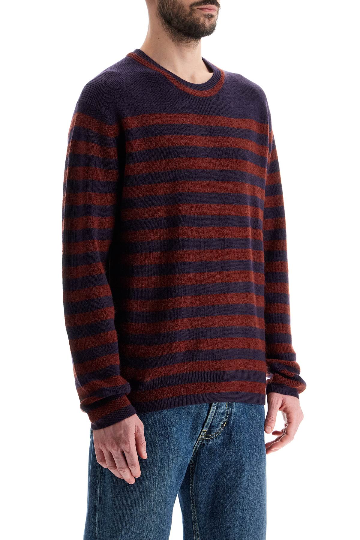 PS Paul Smith Striped Wool & Mohair Blend Crew Neck Pullover image 1