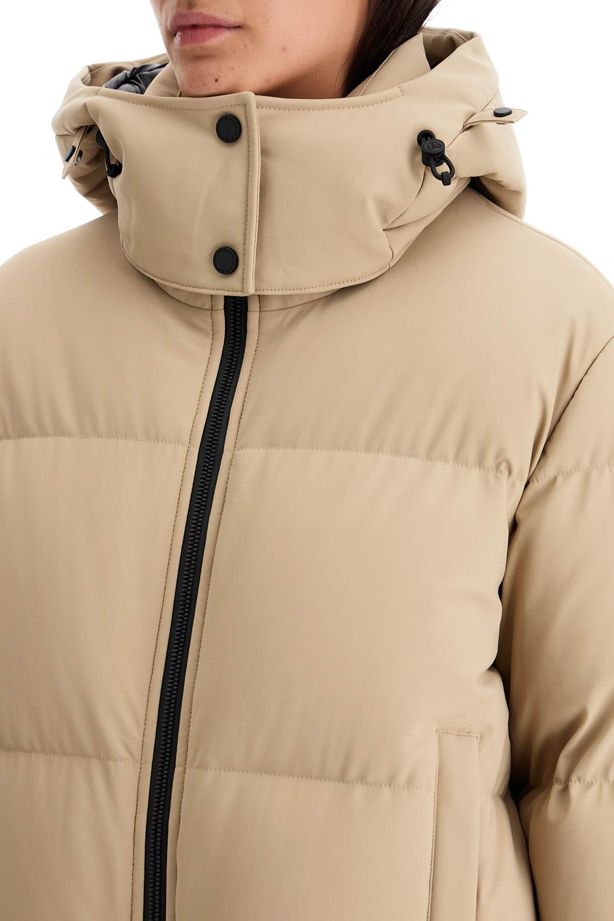 Moose Knuckles short mixed down jacket image 3