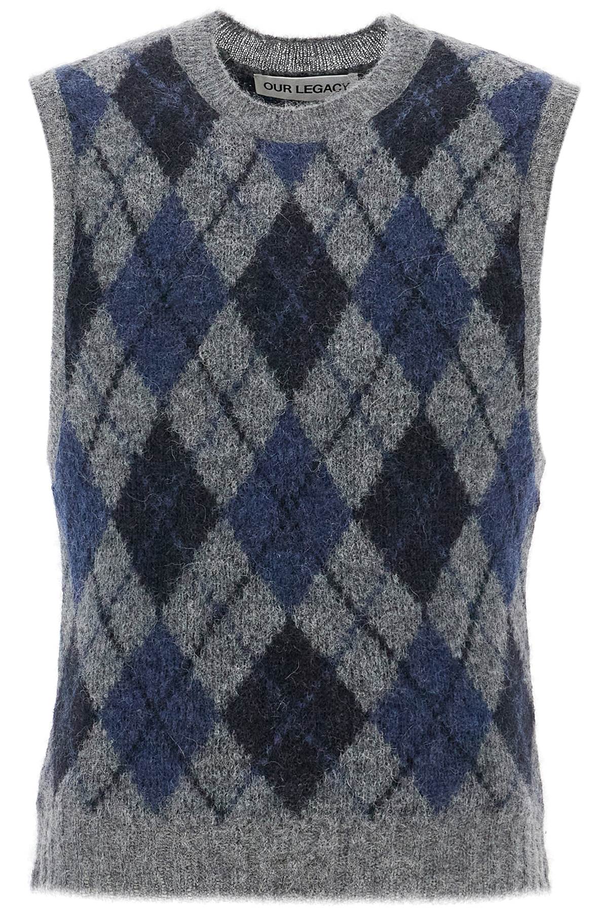 Our Legacy Argyle Knit Vest - Soft Duke image 0