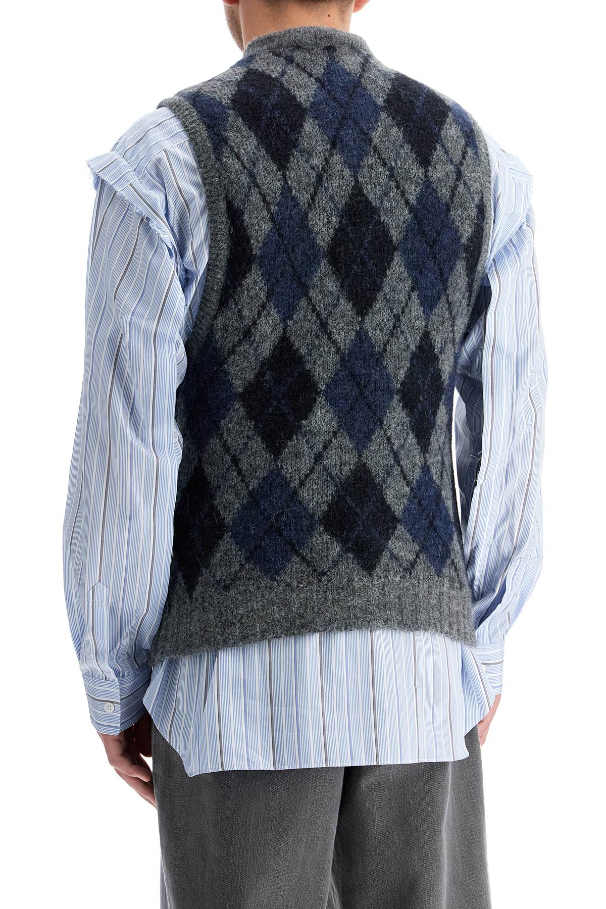 Our Legacy Argyle Knit Vest - Soft Duke image 2