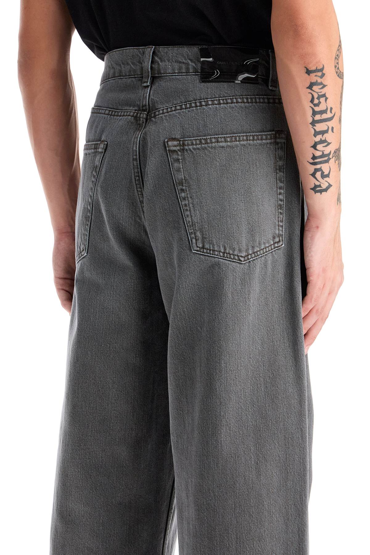 OUR LEGACY Wide Leg Denim Jeans - Aluminium Tint Wash image 3