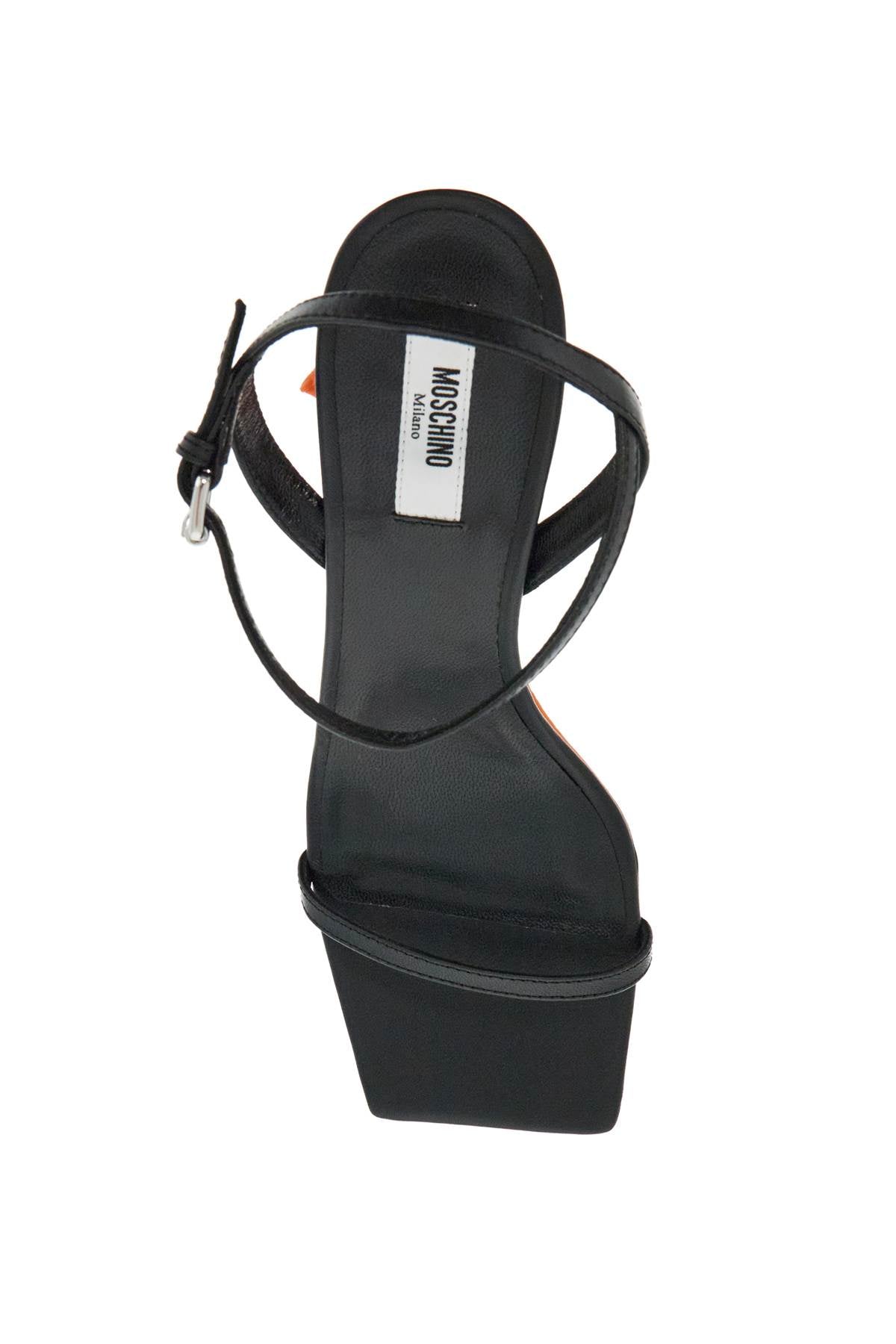 Moschino Leather Duck Sandals with Square Toe image 1