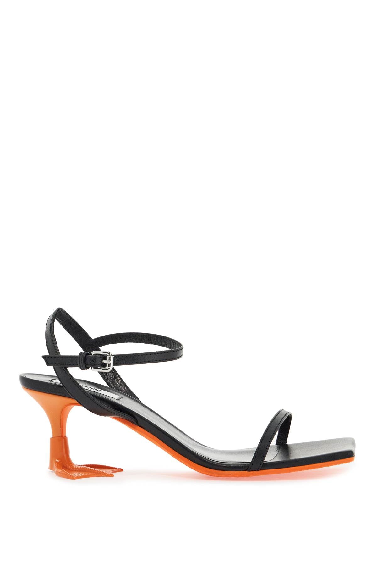 Moschino Leather Duck Sandals with Square Toe image 0