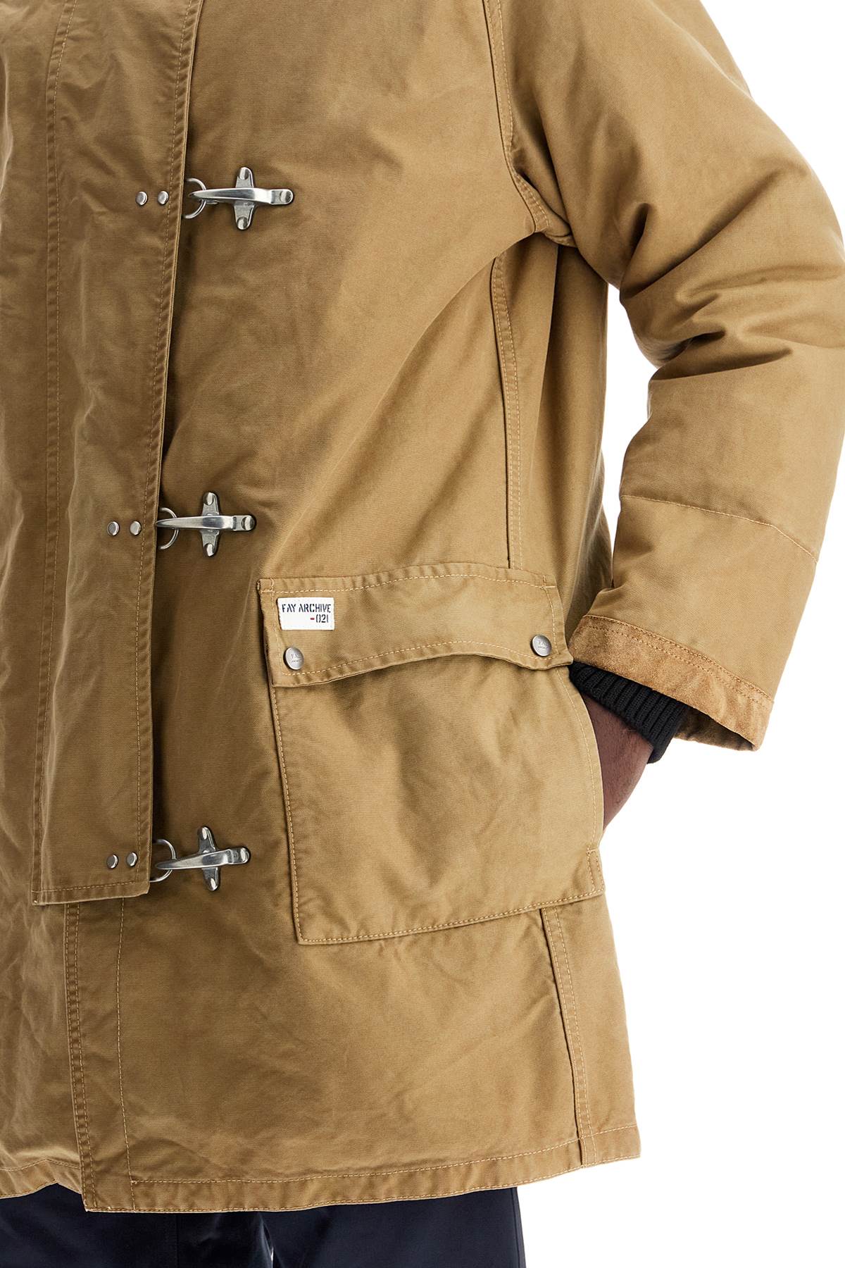 Fay Archive Padded Canvas Jacket Coat for Men image 3