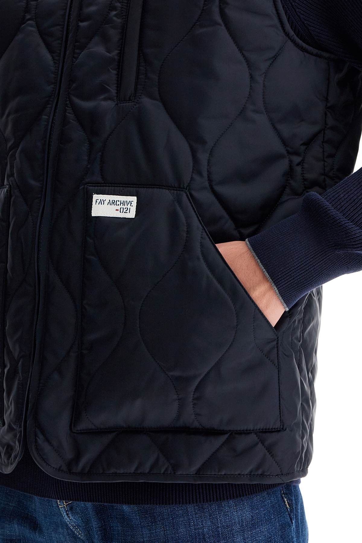 Fay Archive Quilted Nylon Vest for Men image 3