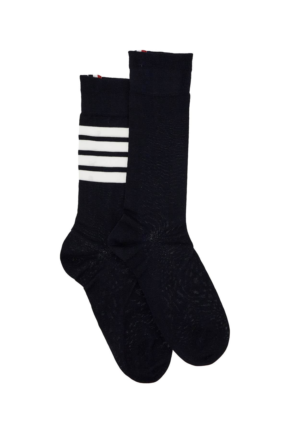 Thom Browne long 4-bar lightweight cotton socks image 1