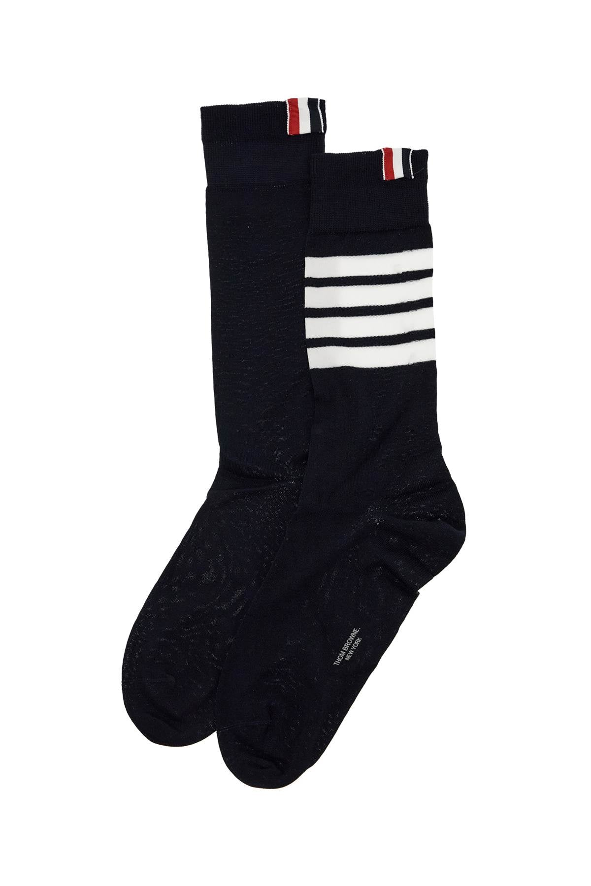 Thom Browne long 4-bar lightweight cotton socks image 0