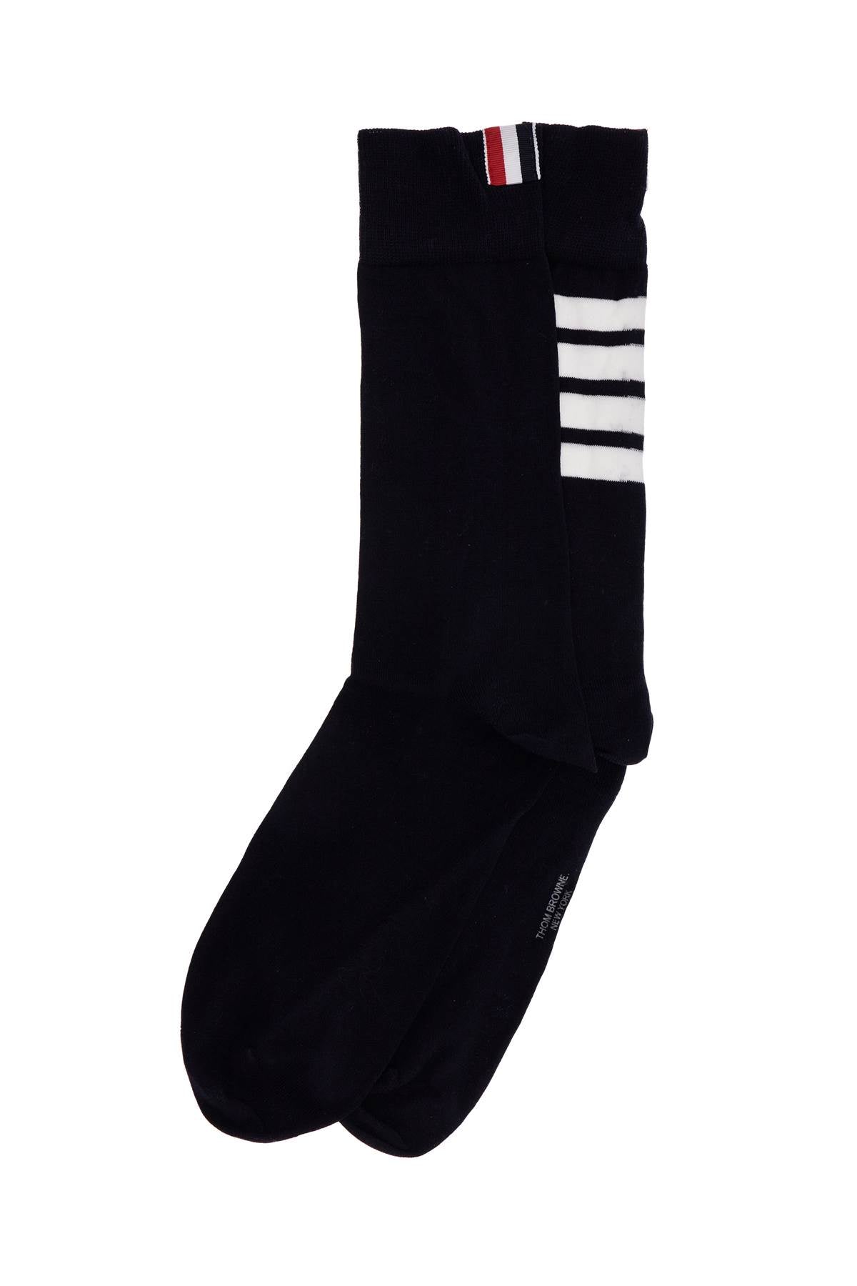 Thom Browne 4-Bar Lightweight Cotton Mid Socks image 0