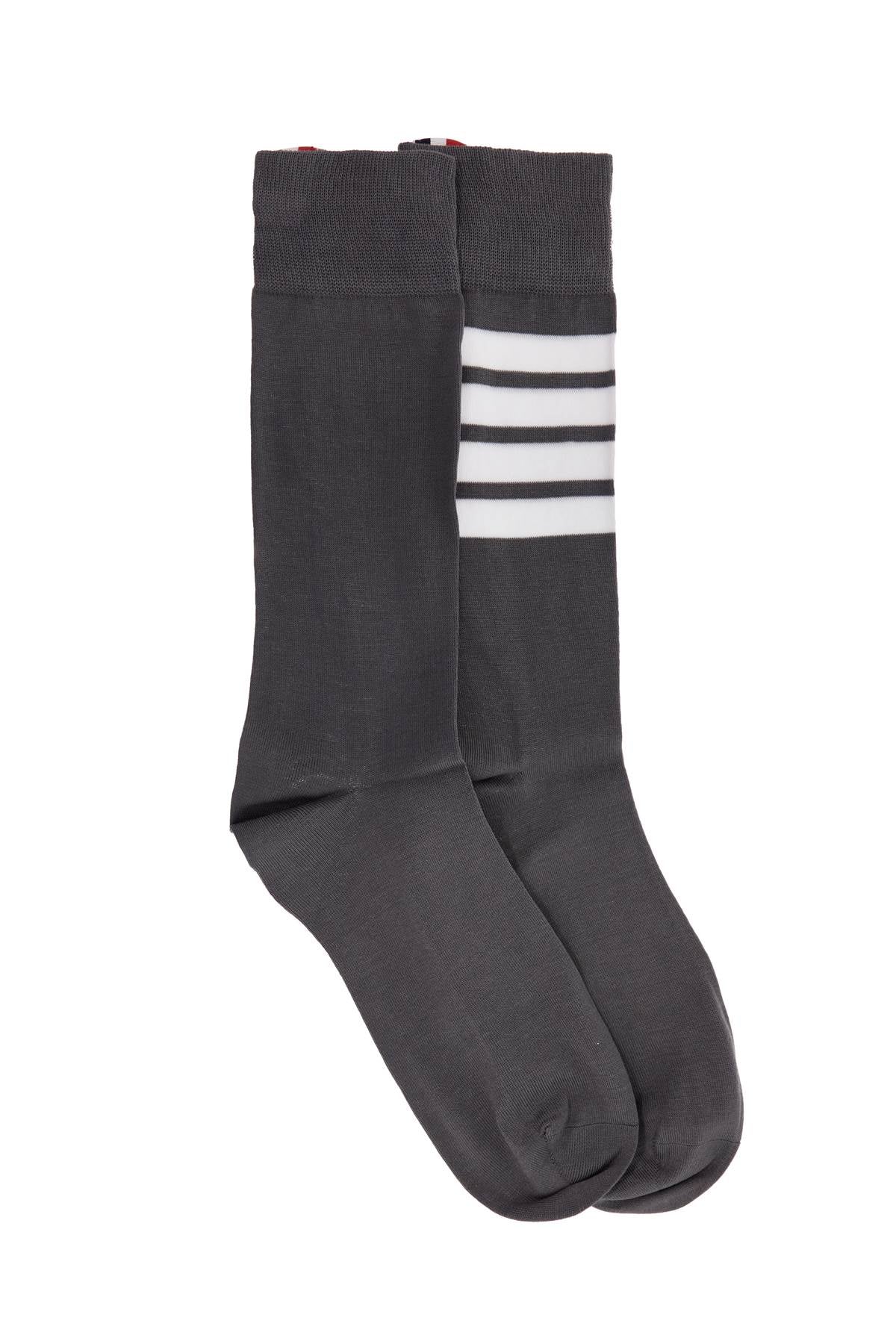 Thom Browne Men's 4-Bar Cotton Mid-Calf Socks image 1