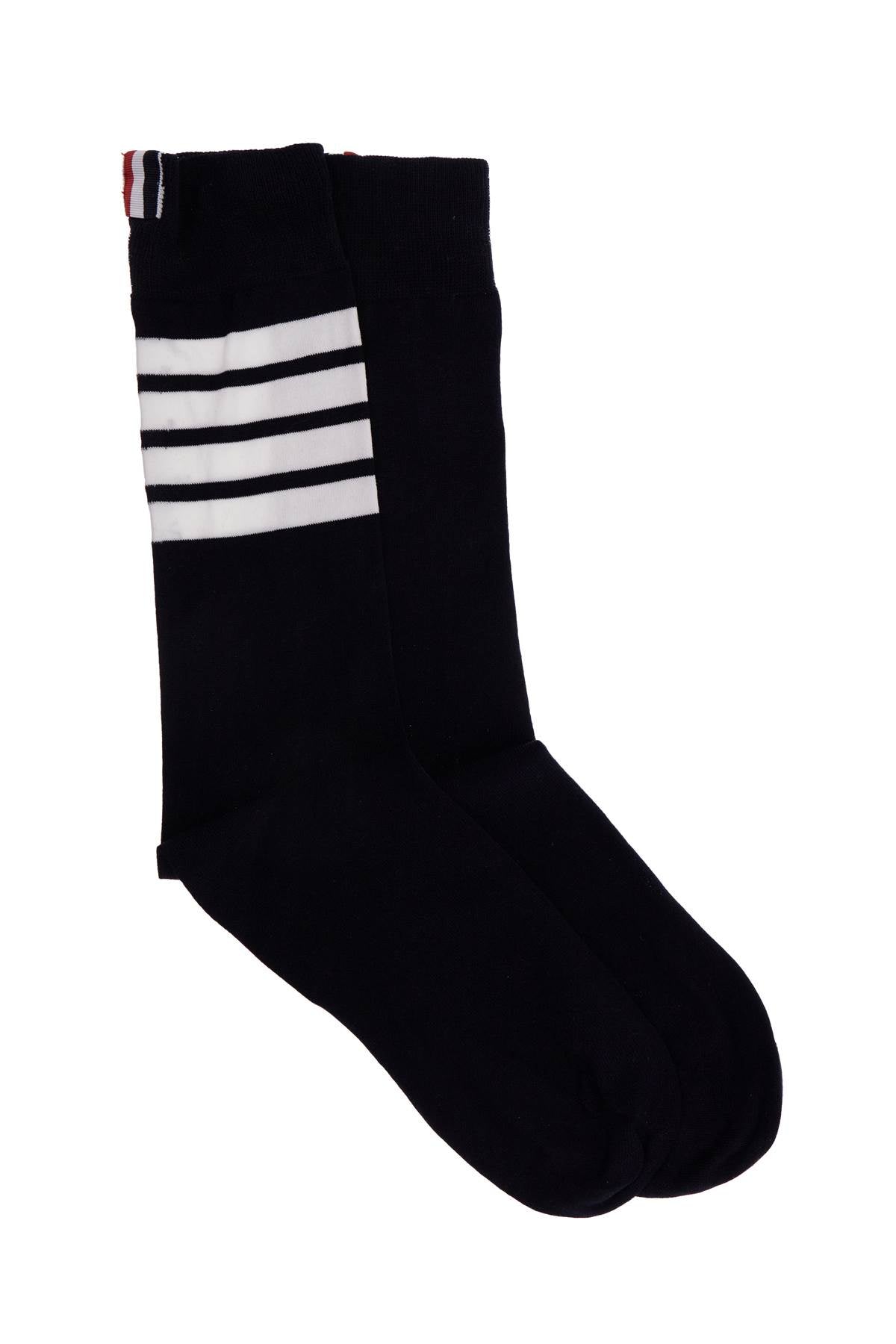 Thom Browne 4-Bar Lightweight Cotton Mid Socks image 1