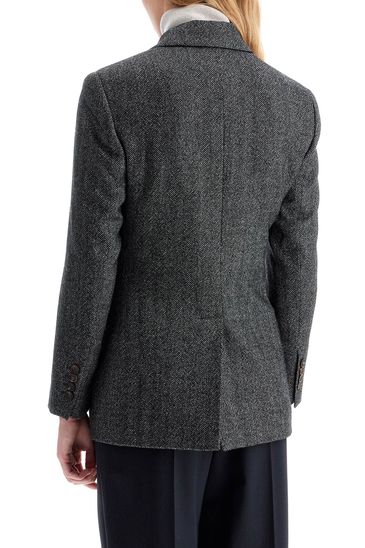 Brunello Cucinelli "chevron wool carded techno jacket" image 2