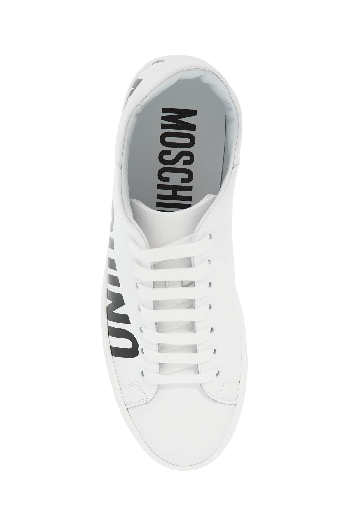 Moschino Leather Sneakers with Contrast Logo image 1