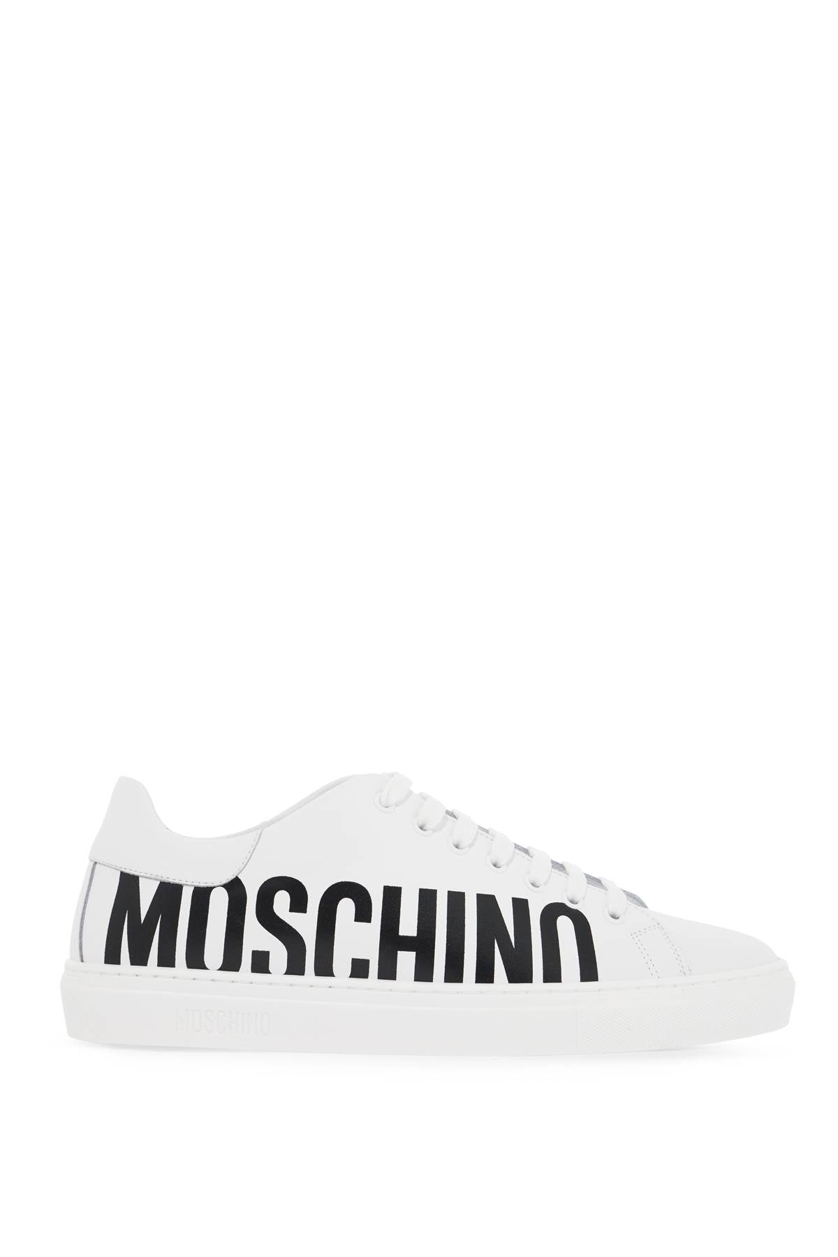 Moschino Leather Sneakers with Contrast Logo image 0