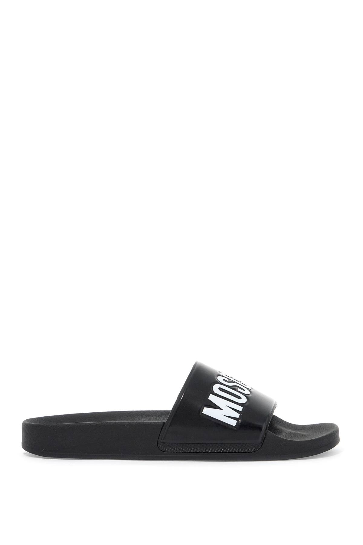 Moschino Rubber Slides with Logo Branding image 0