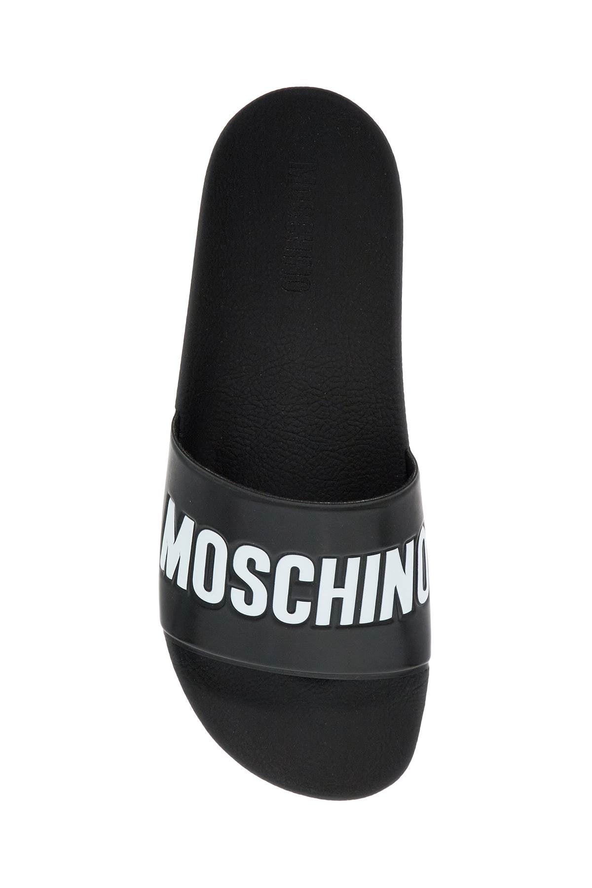 Moschino Rubber Slides with Logo Branding image 1