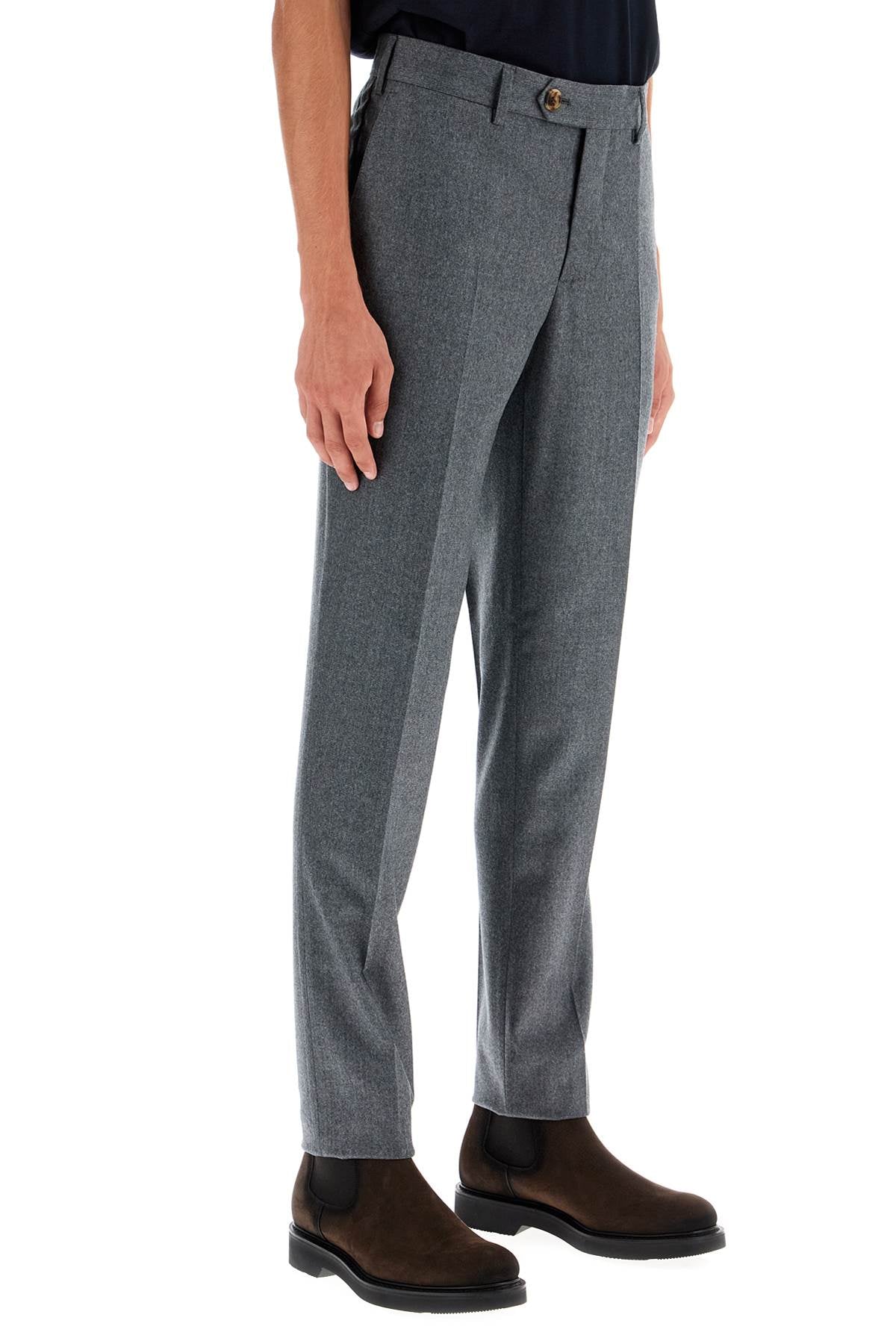 Brunello Cucinelli italian fit flannel trousers for a image 1