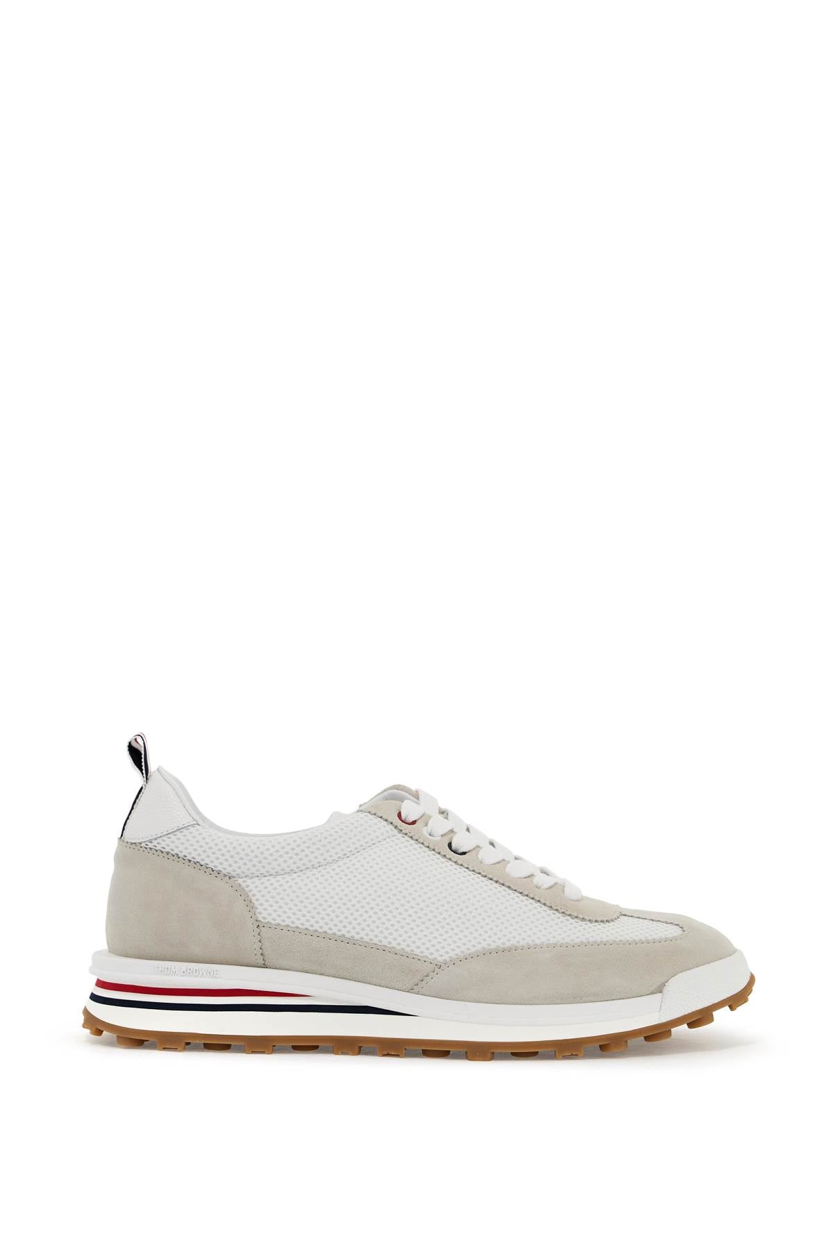 Thom Browne mesh and suede leather sneakers in 9 image 0