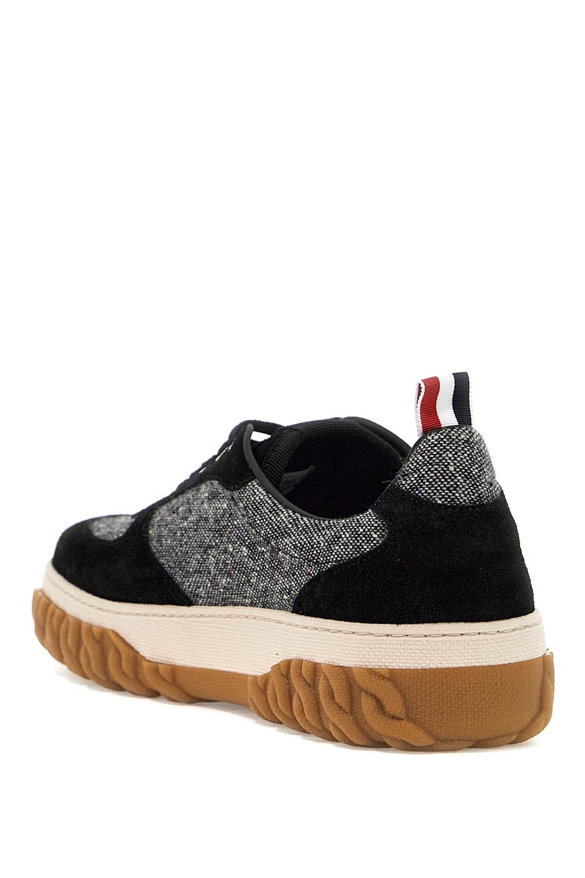 Thom Browne Donegal Tweed Letterman Sneakers image 2