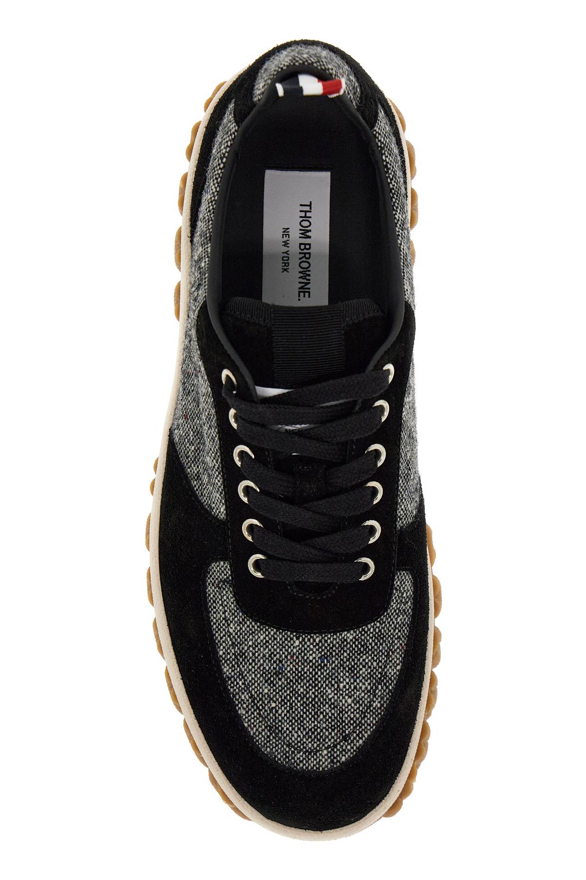 Thom Browne Donegal Tweed Letterman Sneakers image 1