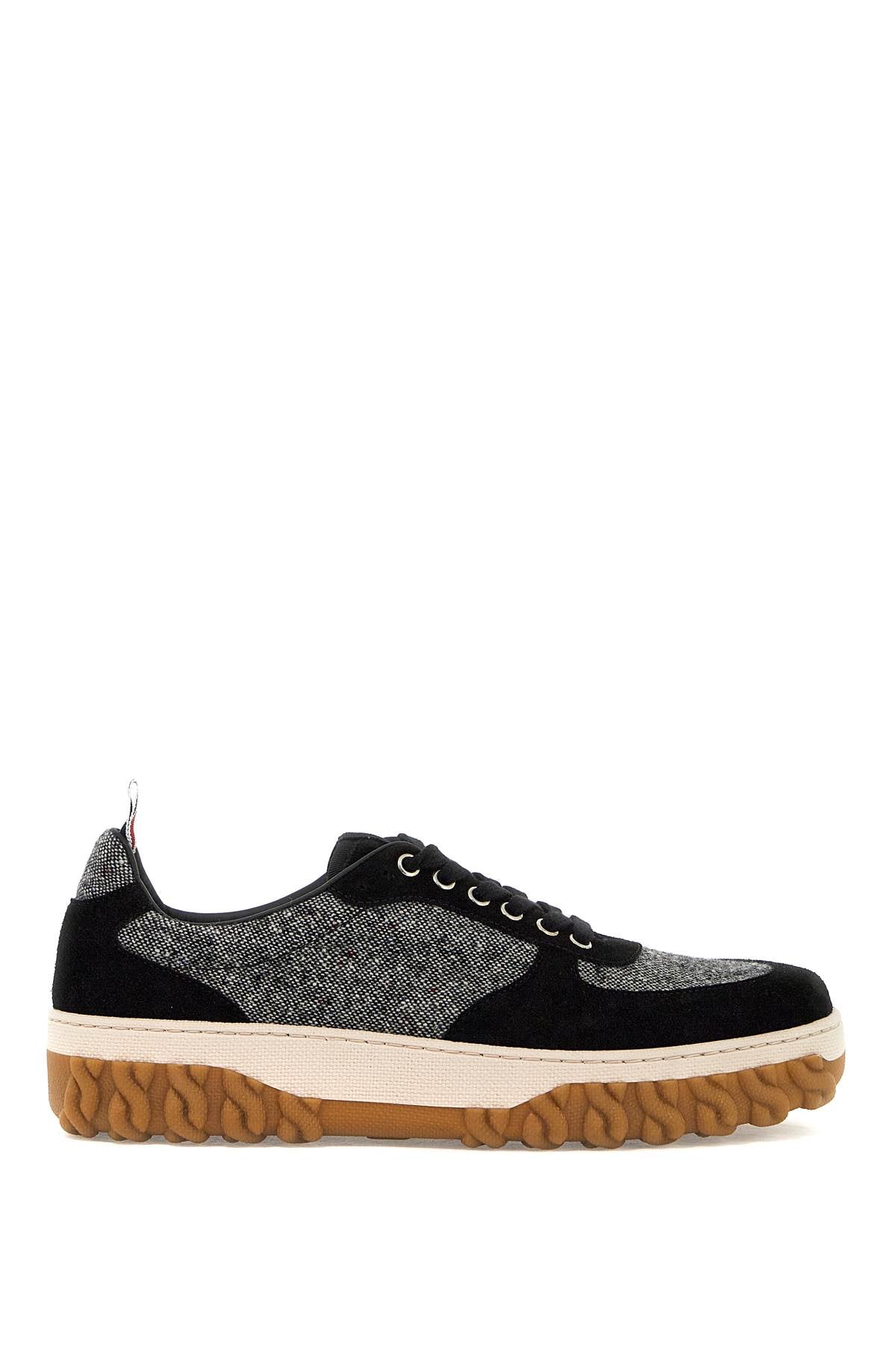 Thom Browne Donegal Tweed Letterman Sneakers image 0