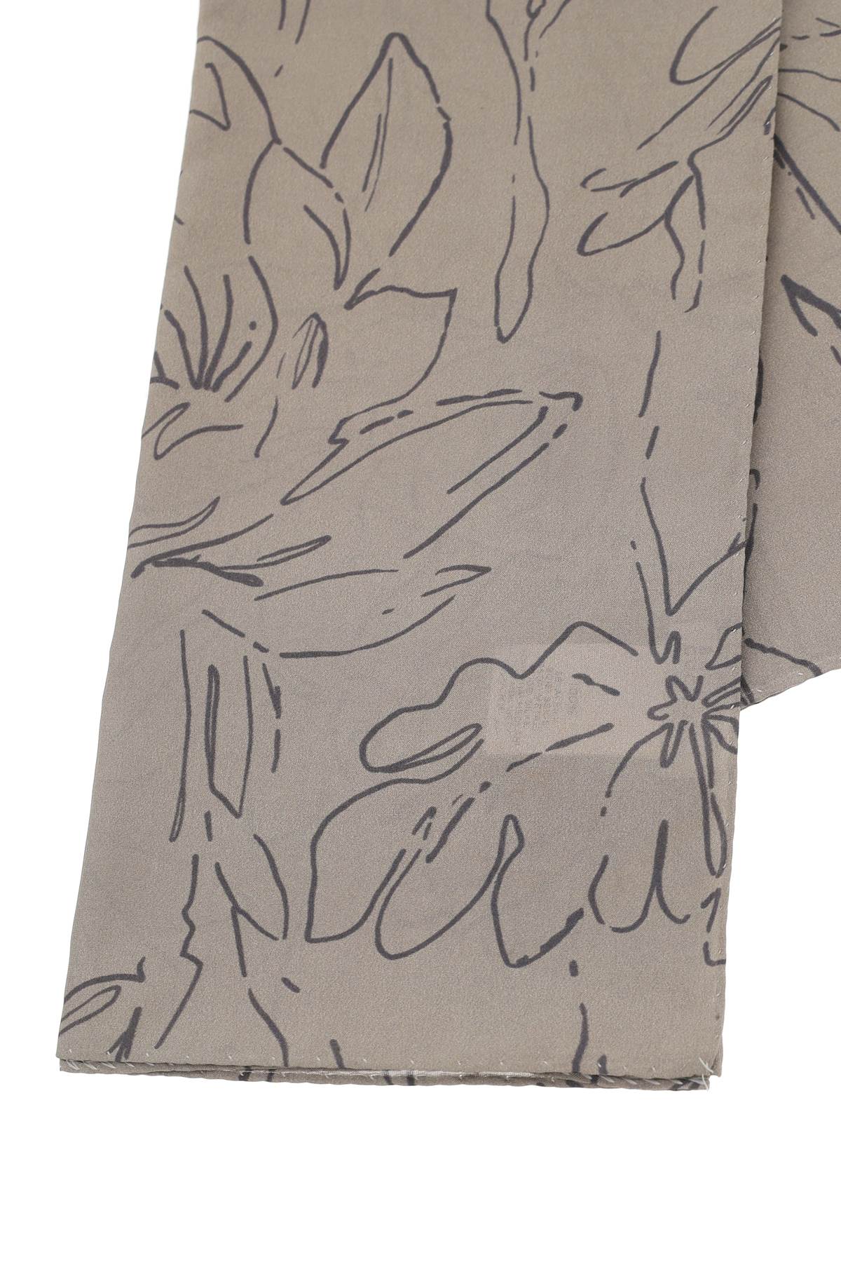 Brunello Cucinelli Magnolia-Print Silk Scarf image 2