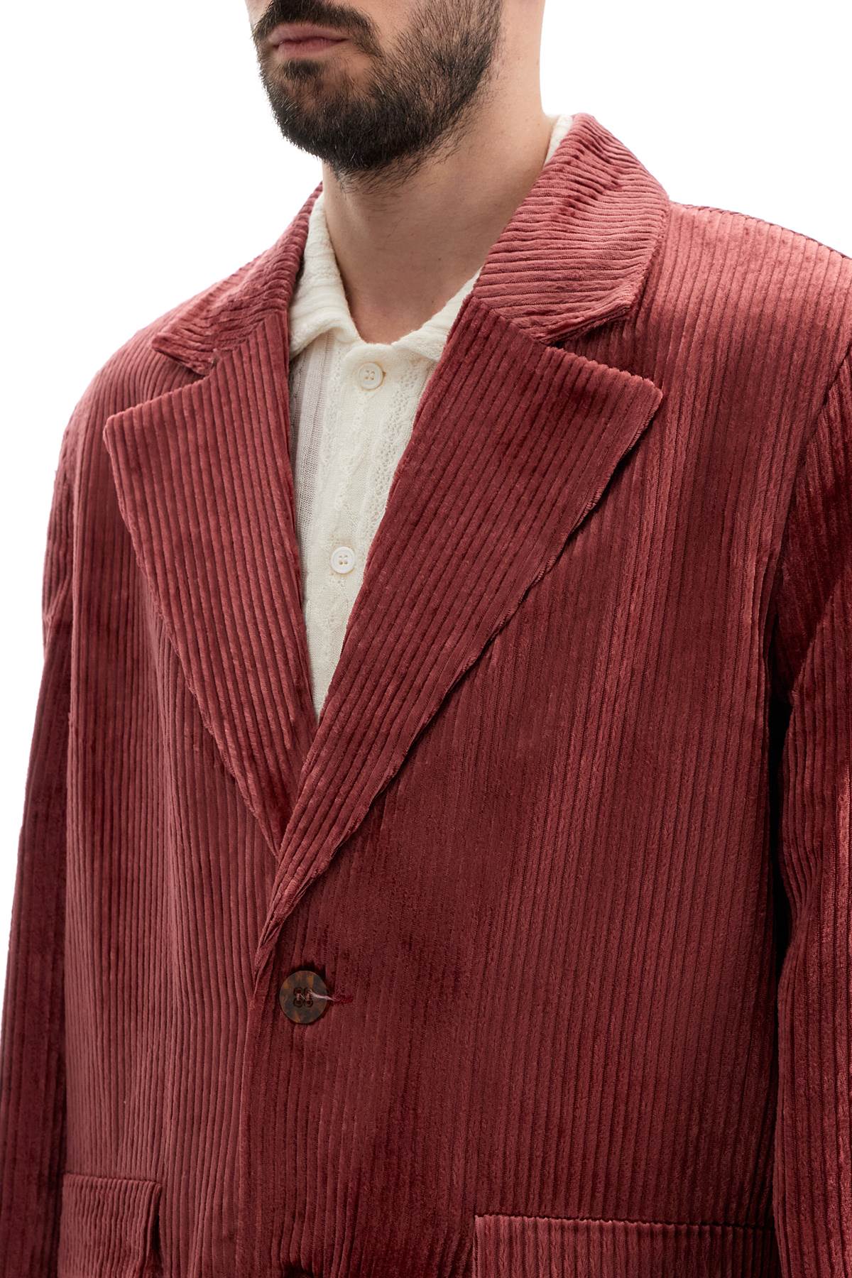 SEFR Corduroy Blazer for Men - Relaxed Fit, Two-Button Closure image 3