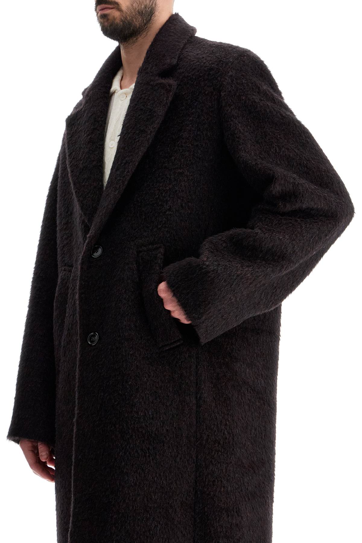 SEFR Maico Single-Breasted Wool Blend Long Coat image 3