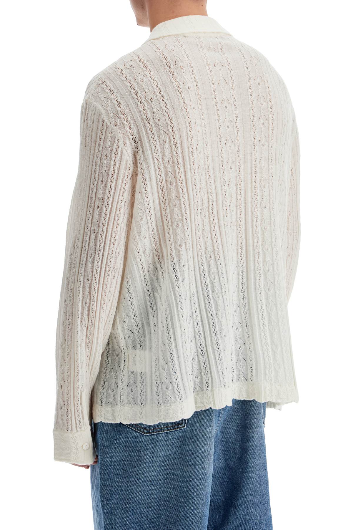 SEFR Riku Merino Wool Cable Knit Shirt image 2