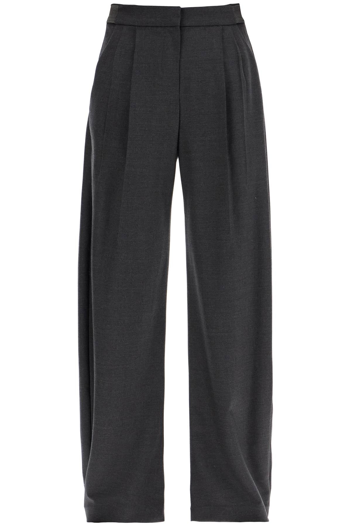 Brunello Cucinelli Double Pleat Stretch Wool Trousers image 0