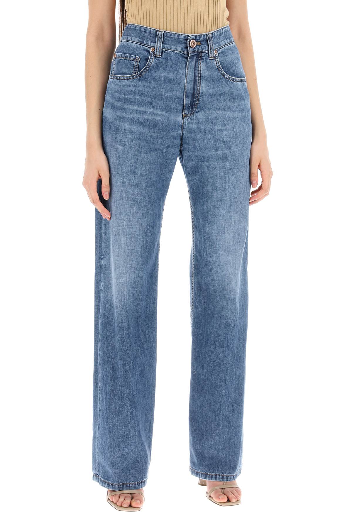 Brunello Cucinelli loose cotton denim jeans in nine words image 1