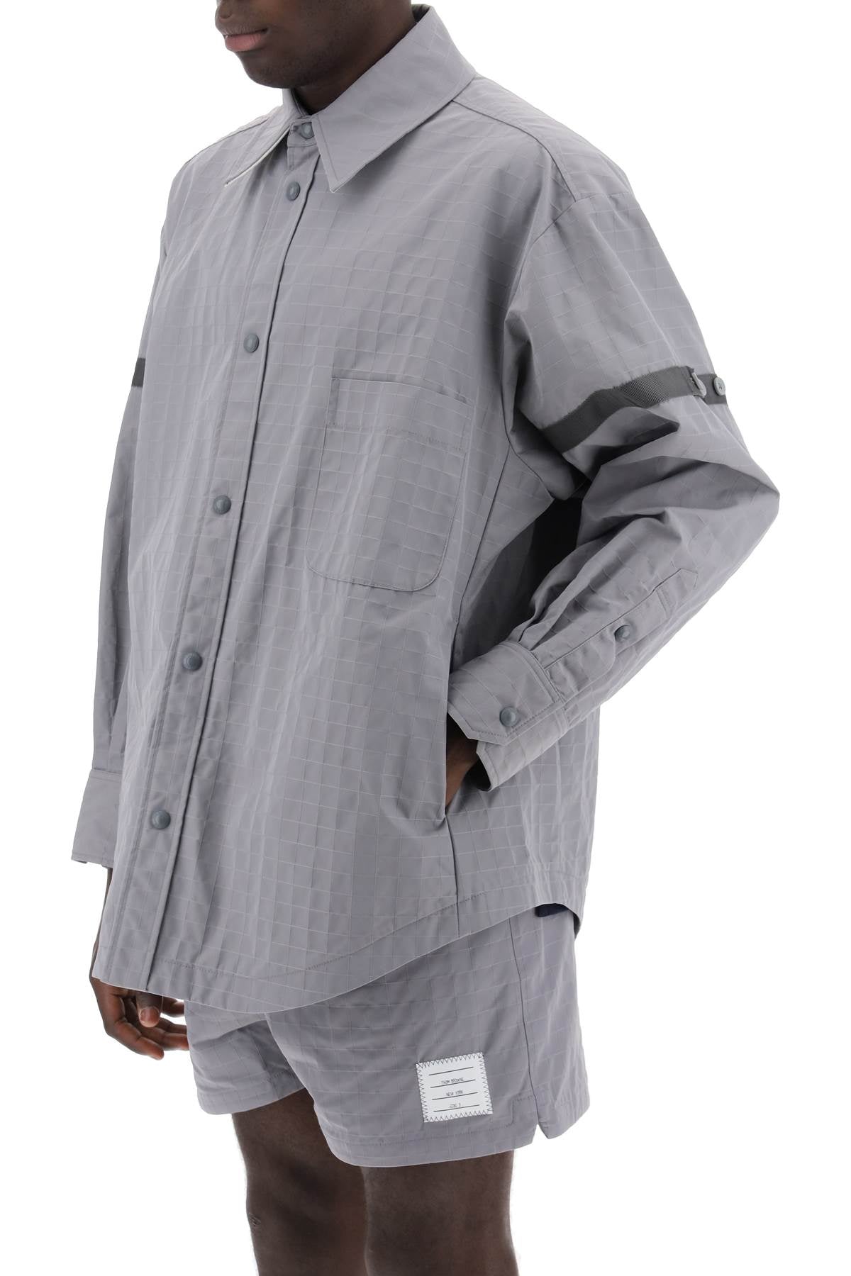 Thom Browne nylon ripstop overshirt in image 3