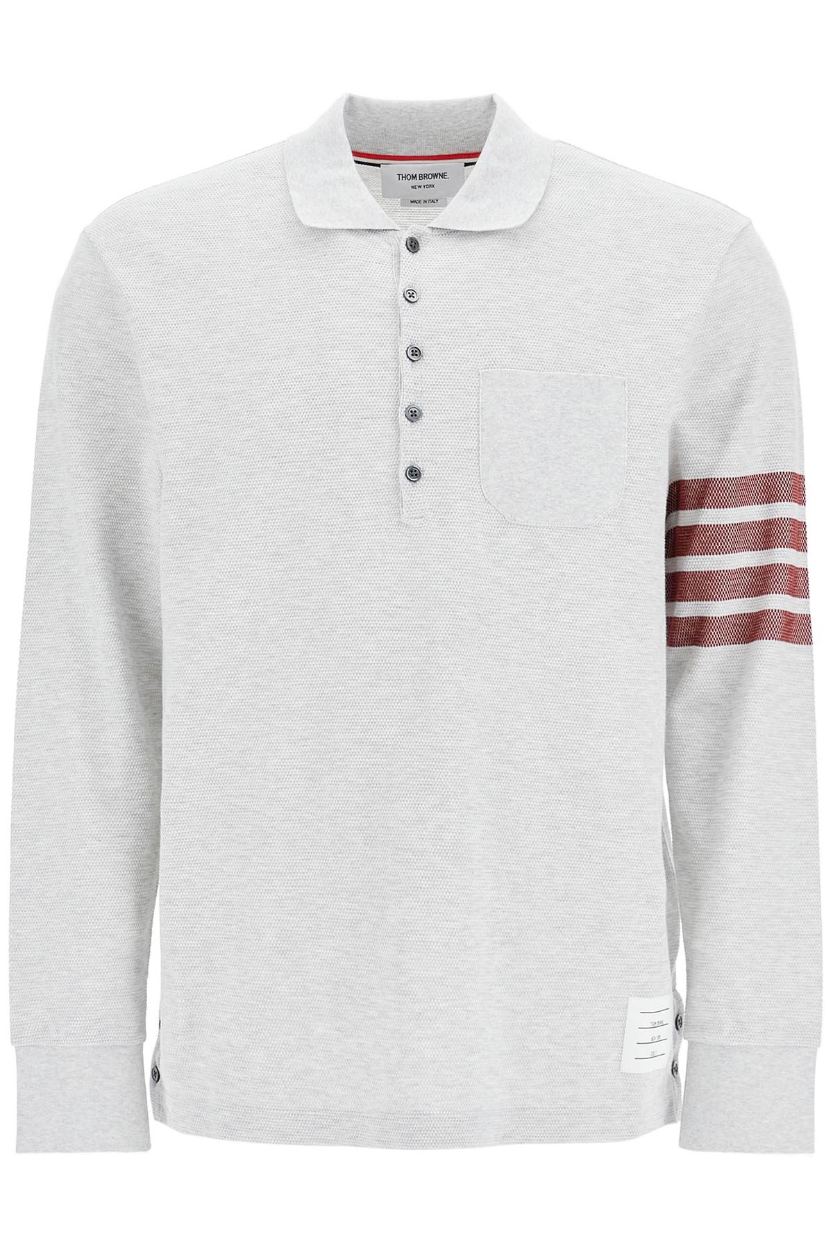 Thom Browne Long-Sleeve 4-Bar Polo Shirt image 0